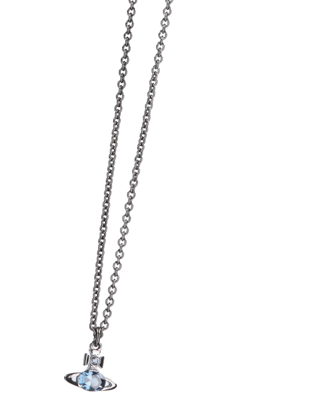Silver Planet Pendant Gemstone Necklace