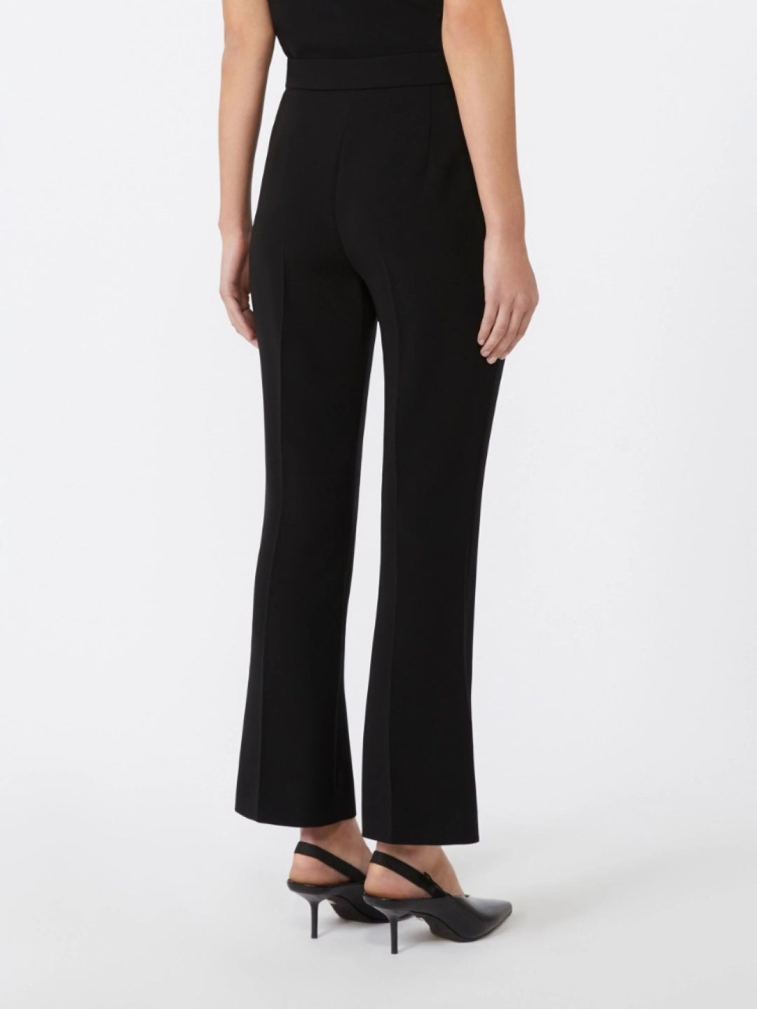 Slim-Fit Black Trousers With Cropped Legs