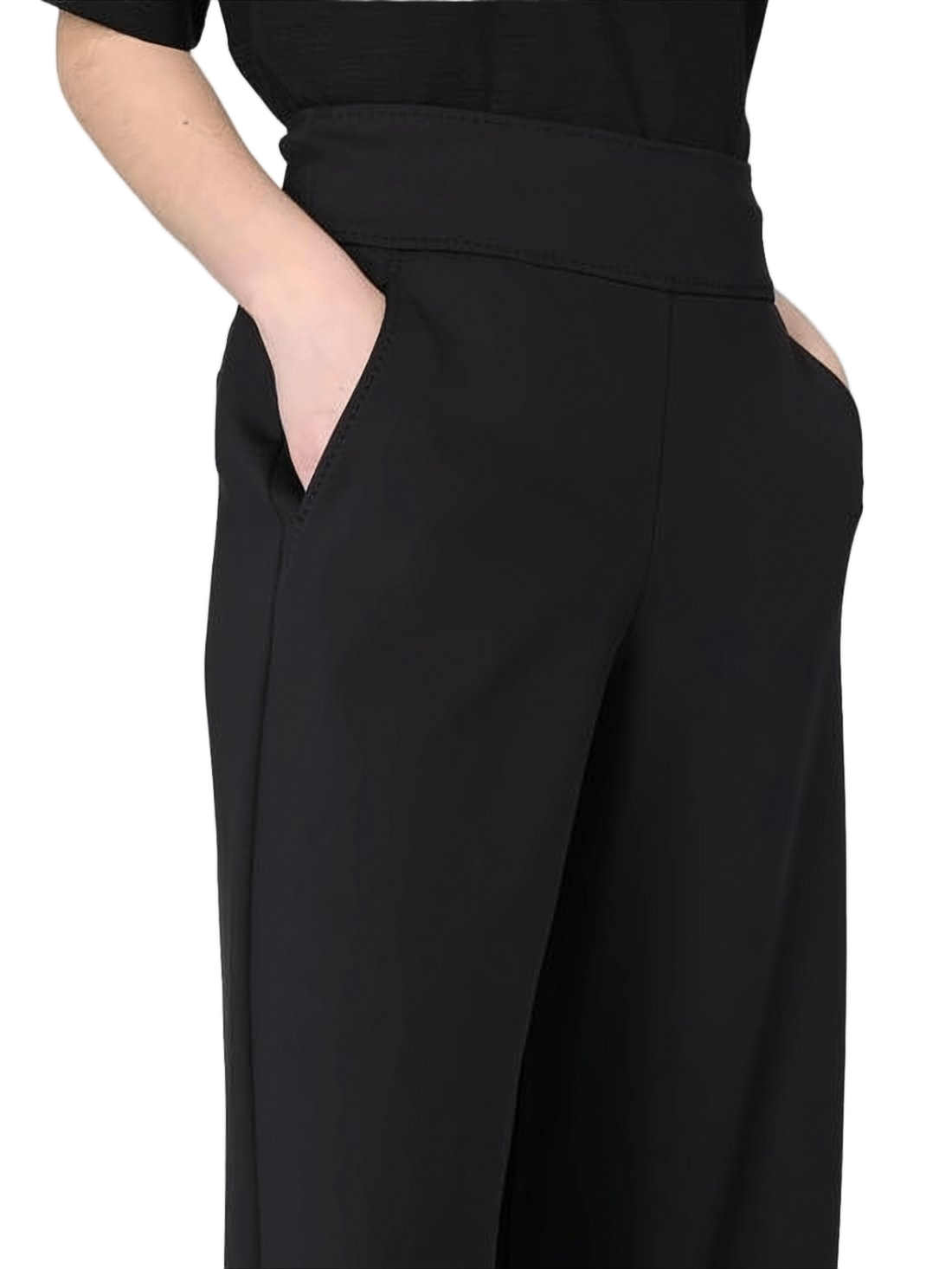 Wide-Leg Suit Pants with High Waist