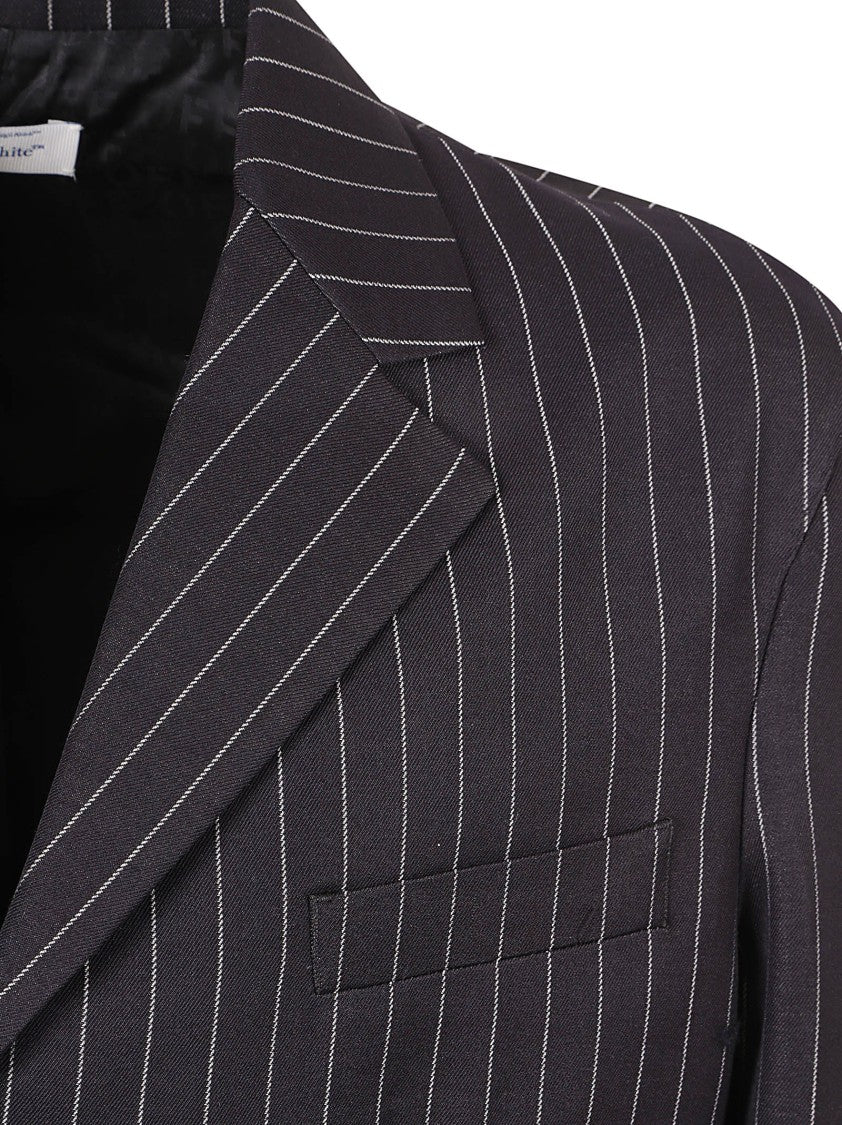 Classic Tailored Black Pinstripe Jacket
