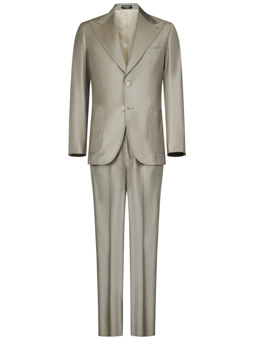 Tailored Two-Piece Suit In Merino Wool