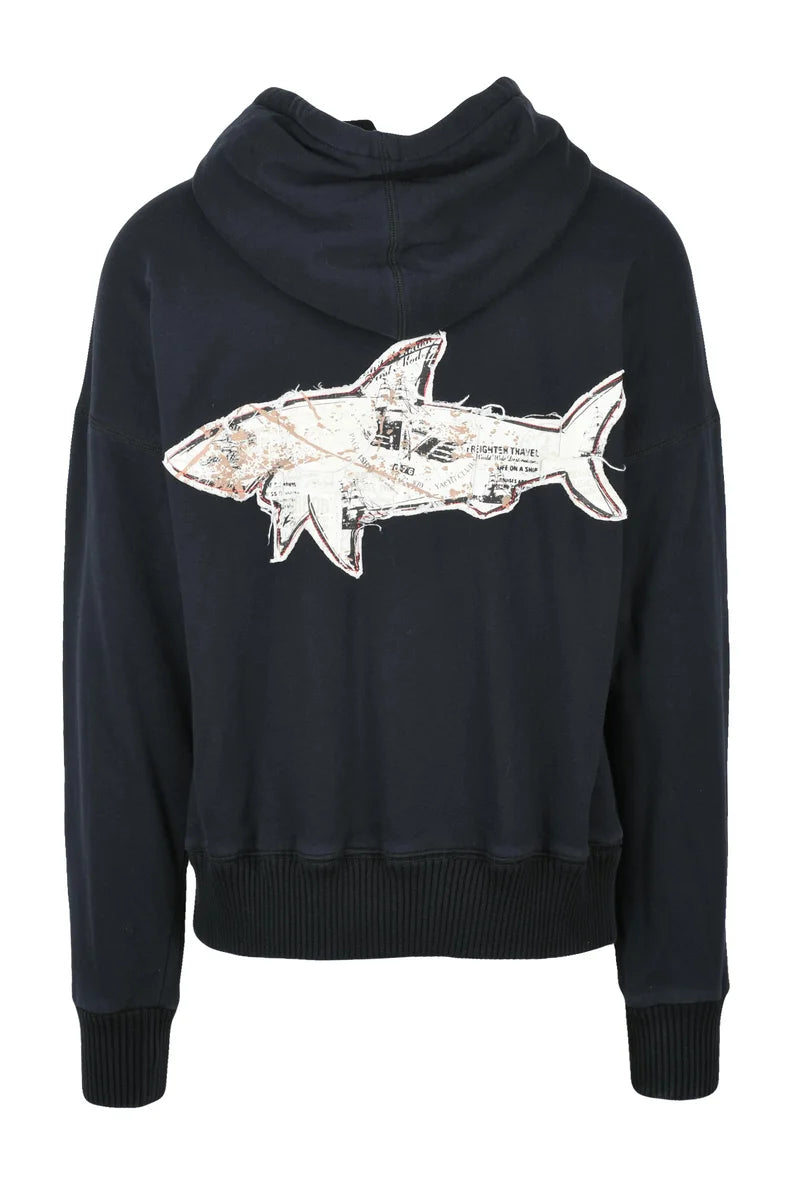 Cropped Grey Hoodie with Contrasting Drawstrings