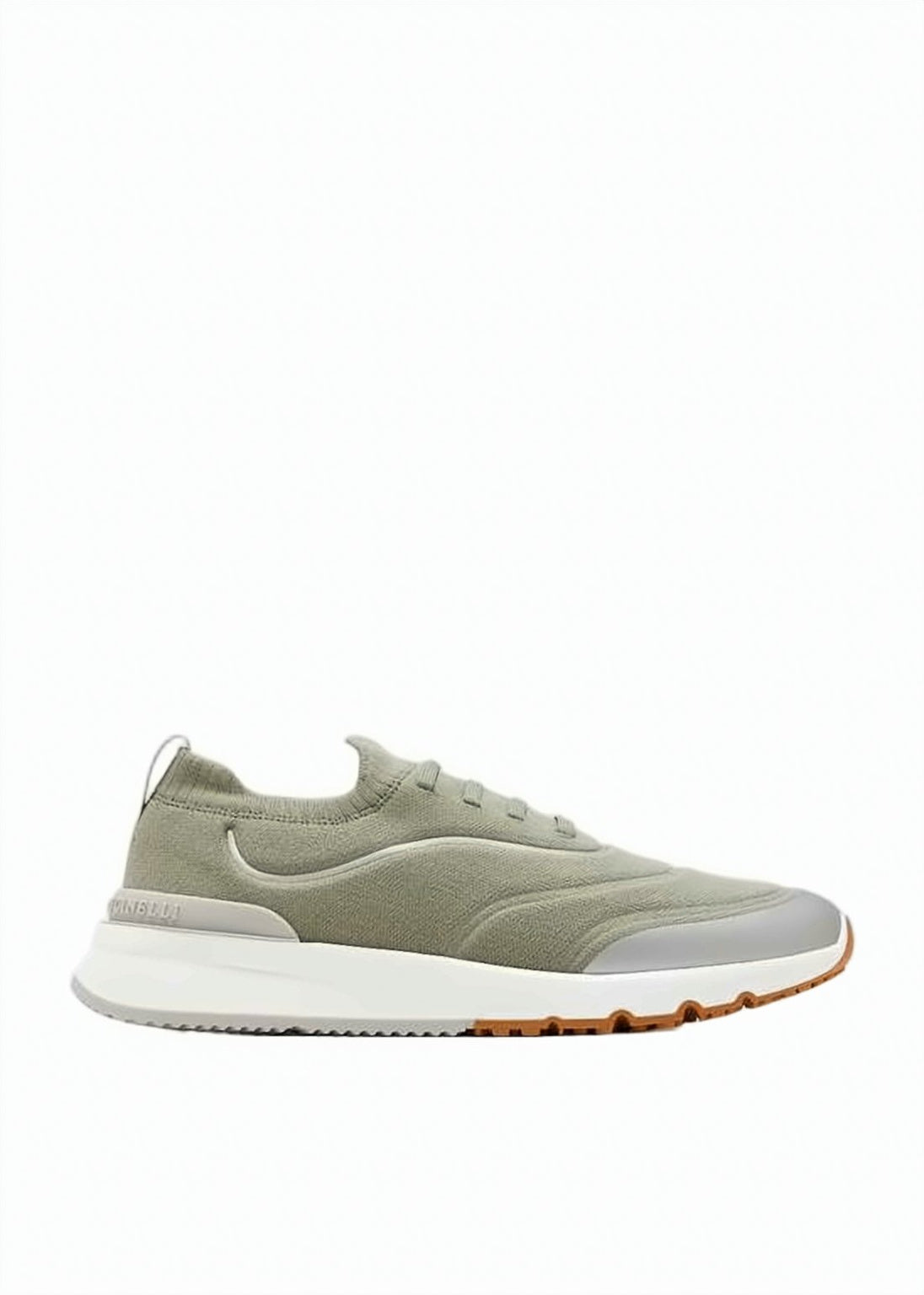 Streamlined Knit Sneakers with White Midsole