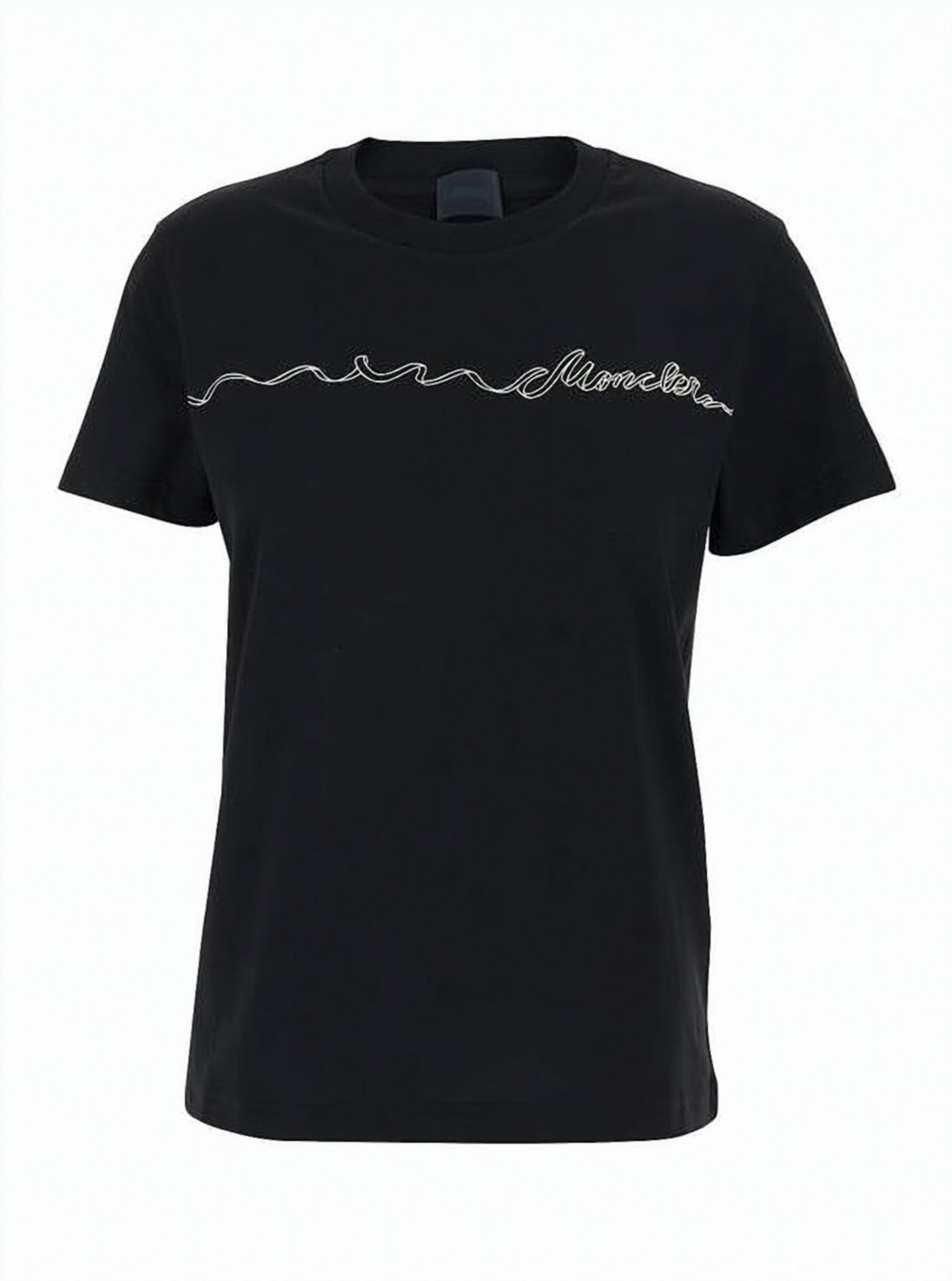 Straight Cut Black Cotton T-Shirt