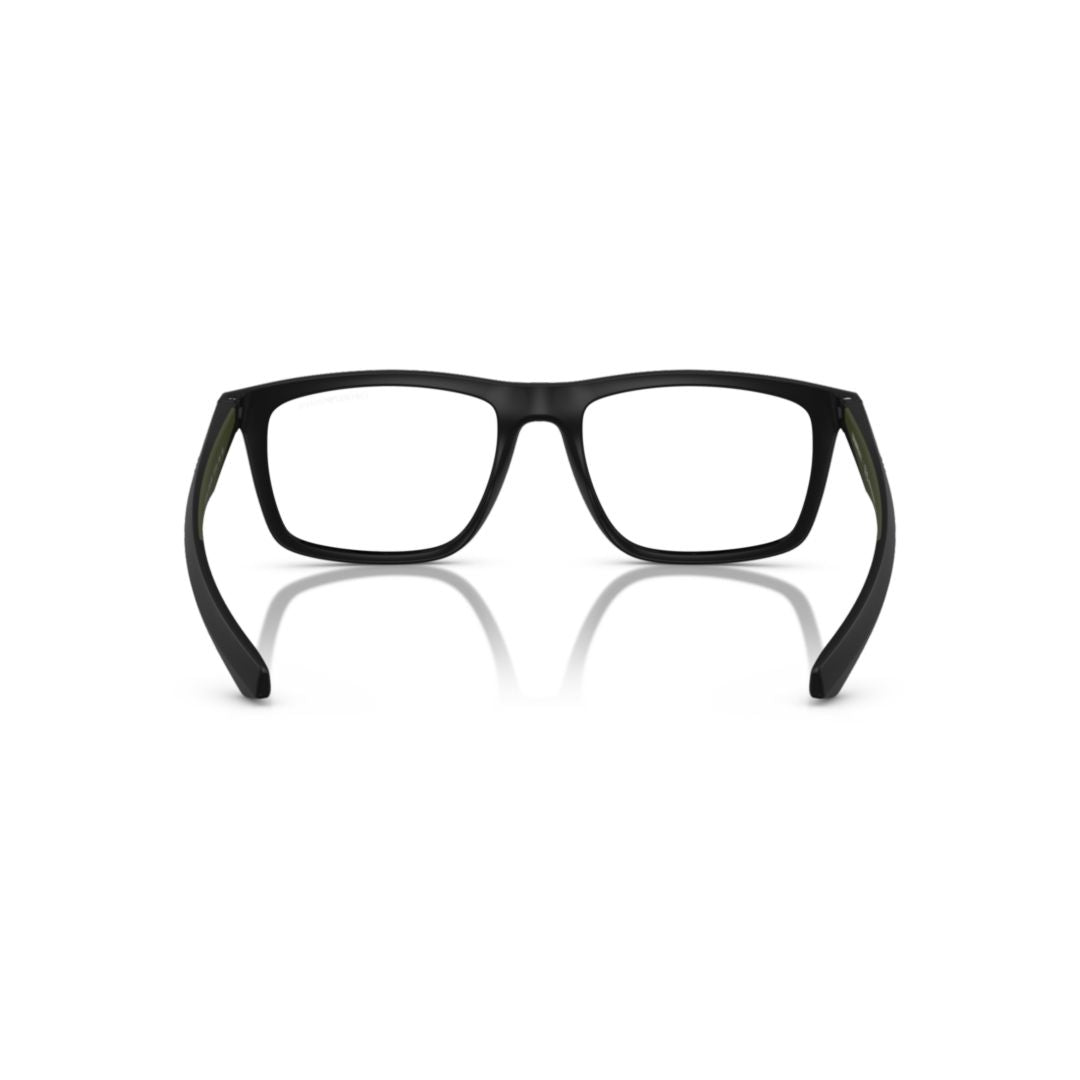 0ea4235 Rectangular Matte Black Eyeglasses with Detachable Tinted Clip-On