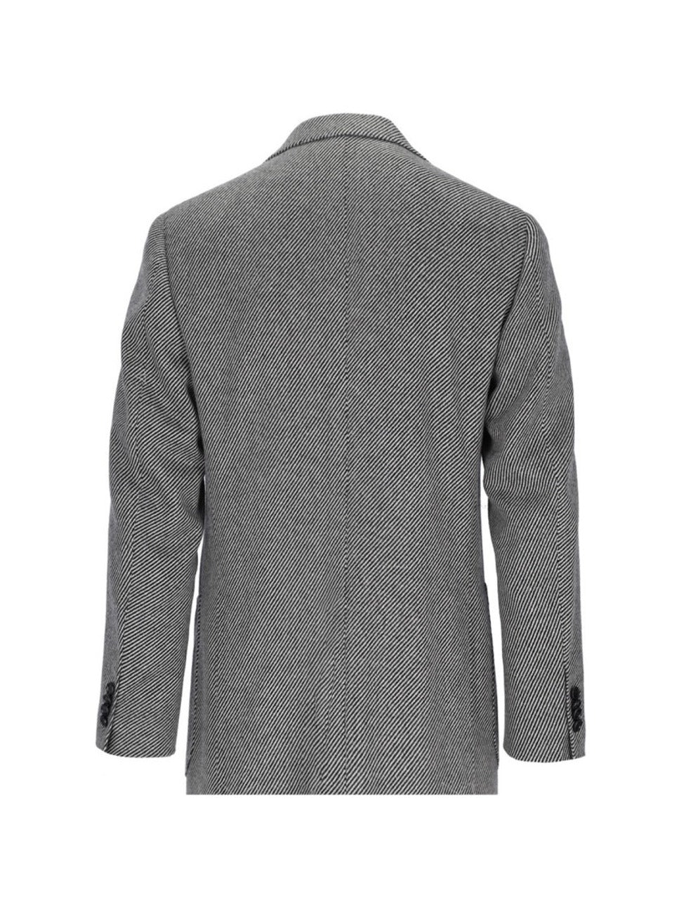 Single-Breasted Blazer In Gray Cashmere