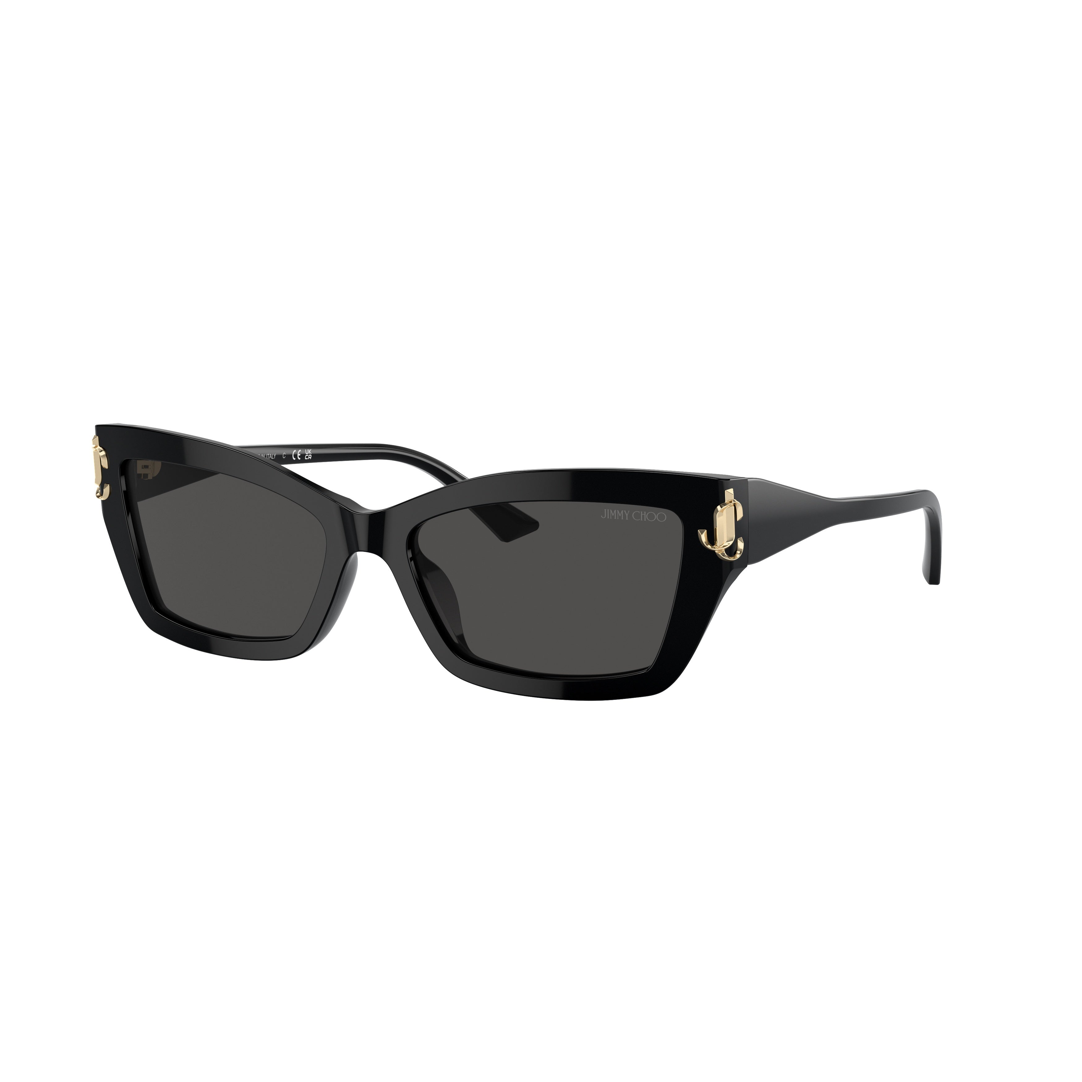 0jc5011u Rectangular Black Acetate Sunglasses