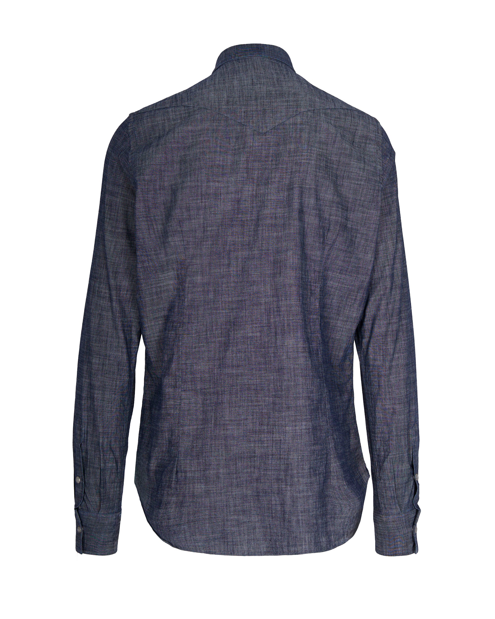 Textured Cotton Shirt with Pearl-like Buttons