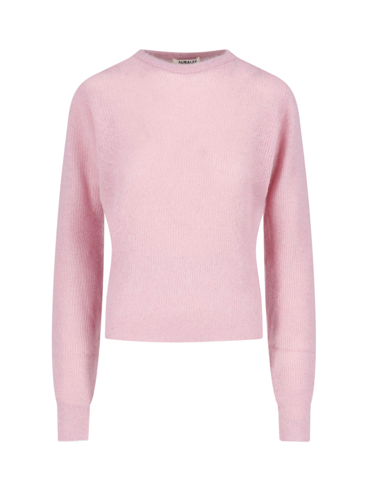 Pink Light Cropped Ribbed Sweater