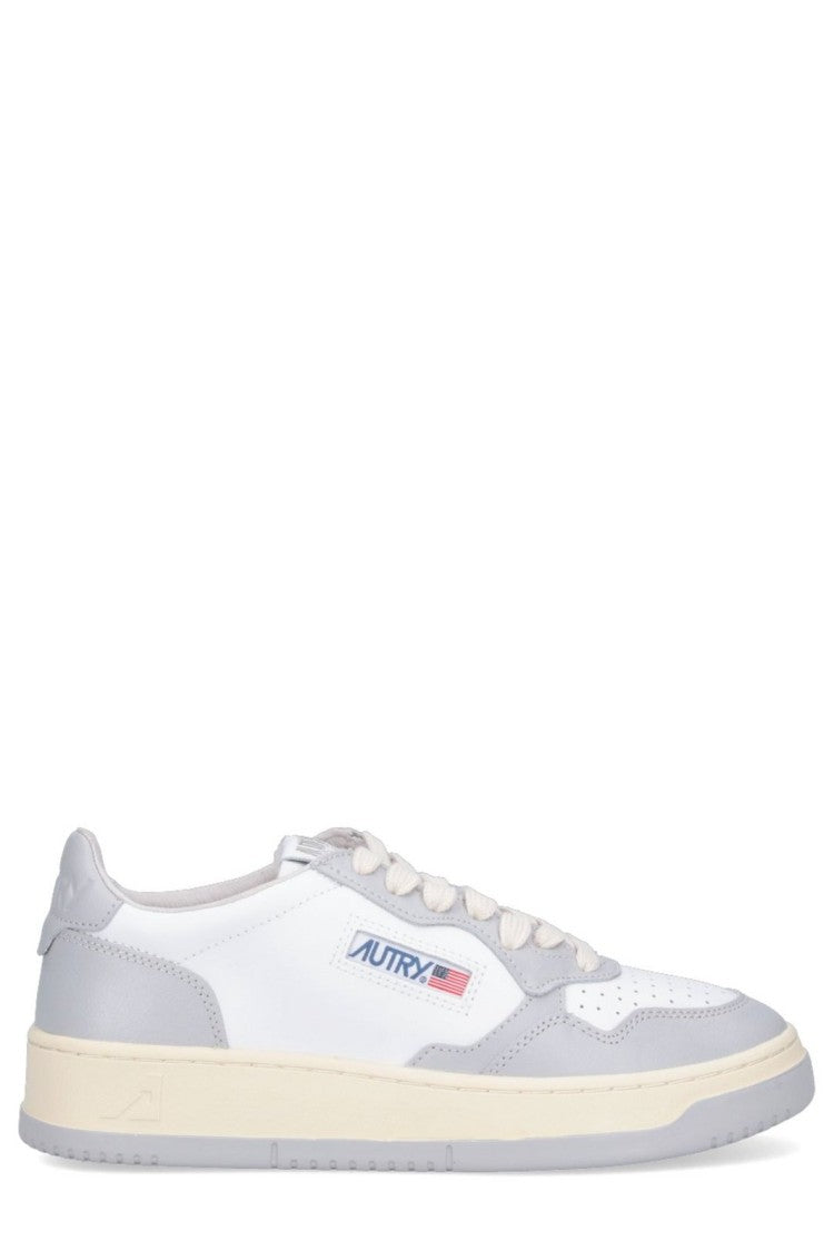 Low-Top Sneakers with Smooth Leather Upper
