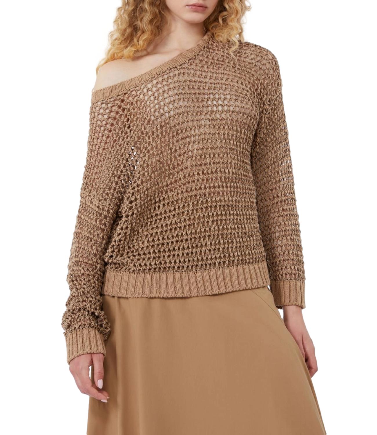 Mouline Brown Wkdonirica Linen Sweater