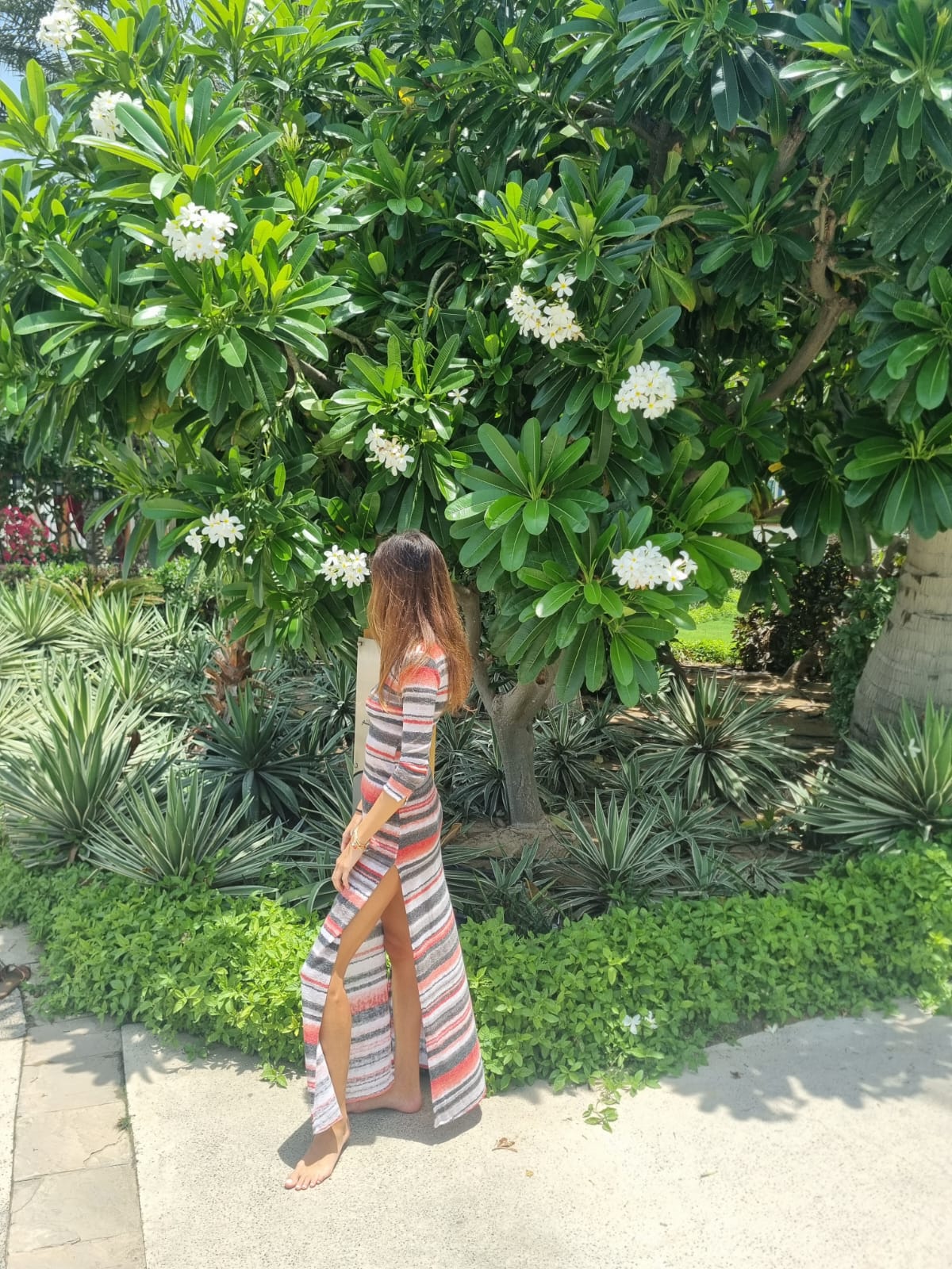 Ayana Knit Stripes Maxi Dress