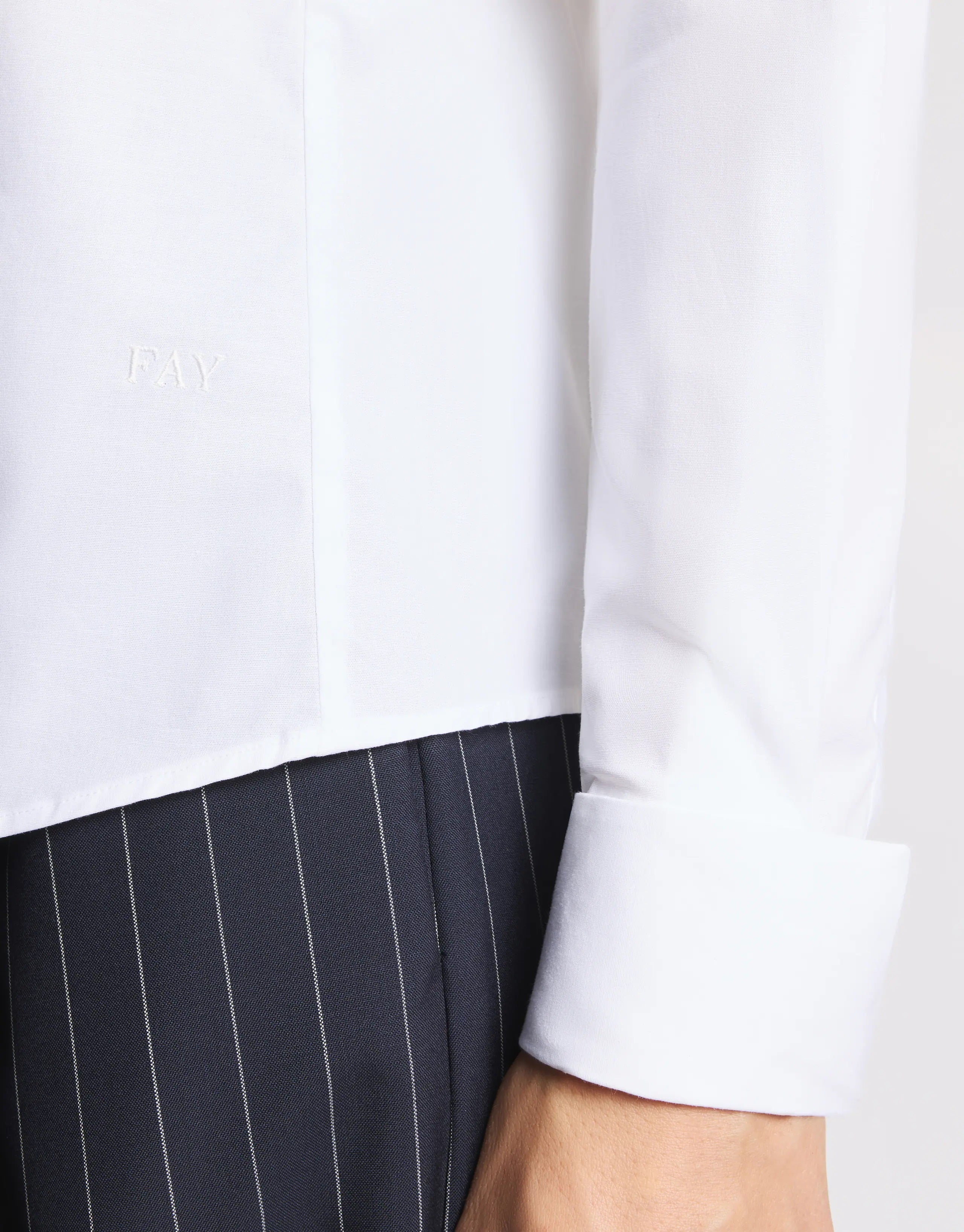 Slim-Fit Long-Sleeved Shirt with Classic Collar