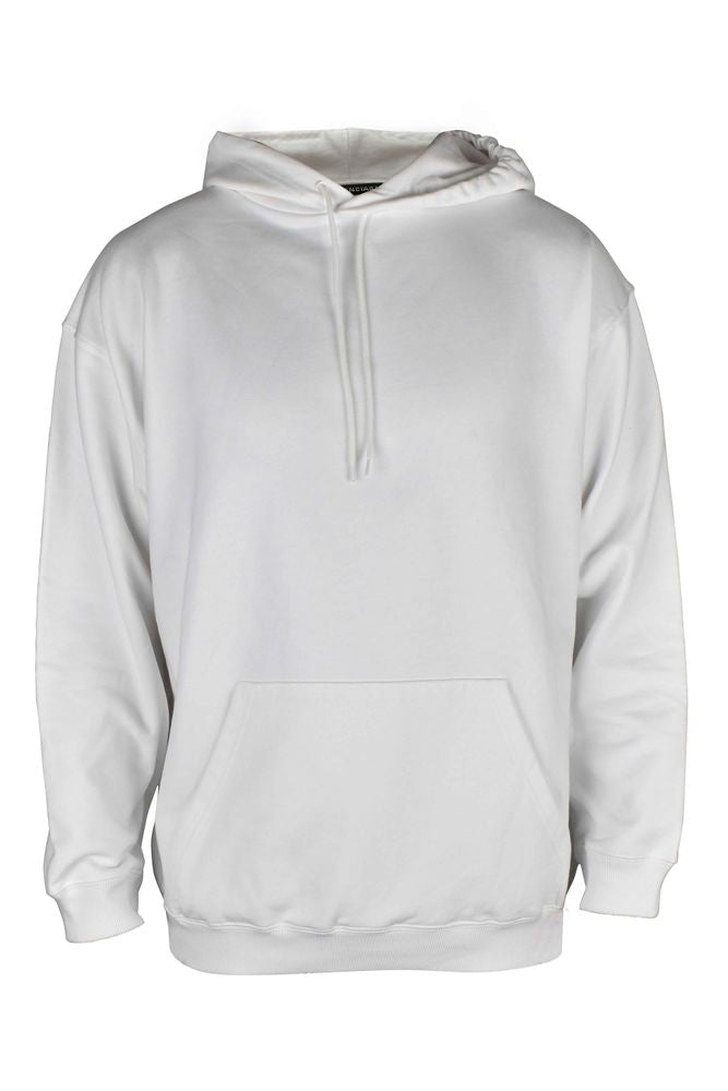 Hooded White Cotton Sweatshirt With Iconic Logo