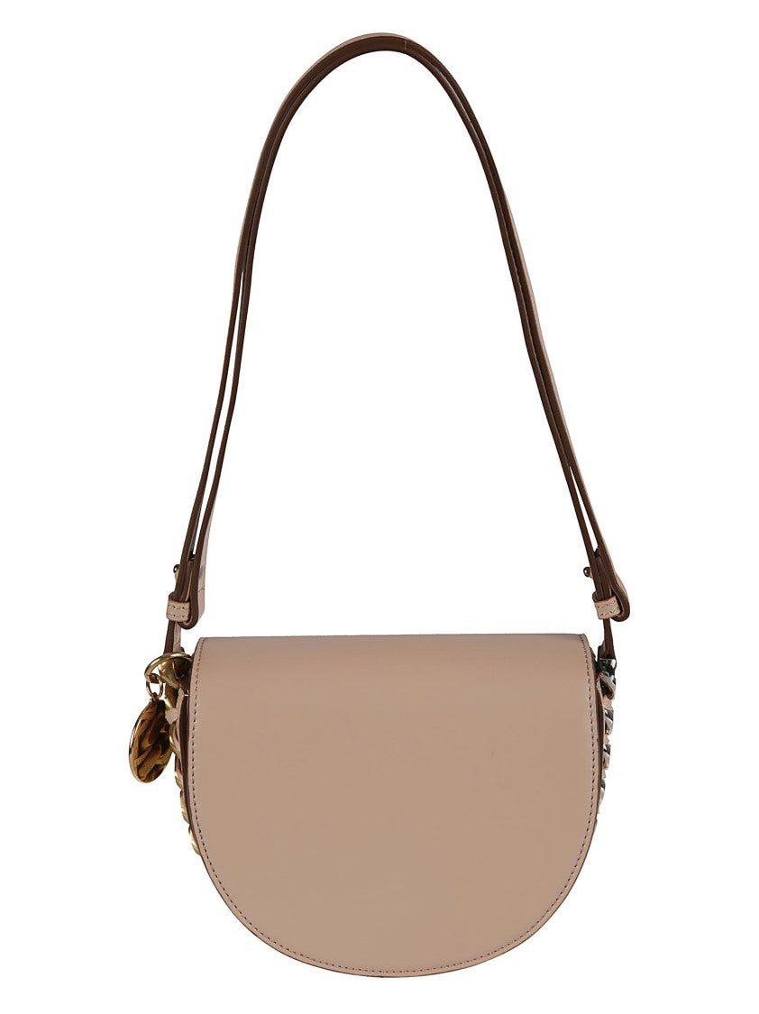 Structured Half-Moon Shoulder Bag With Gold-Tone Accents