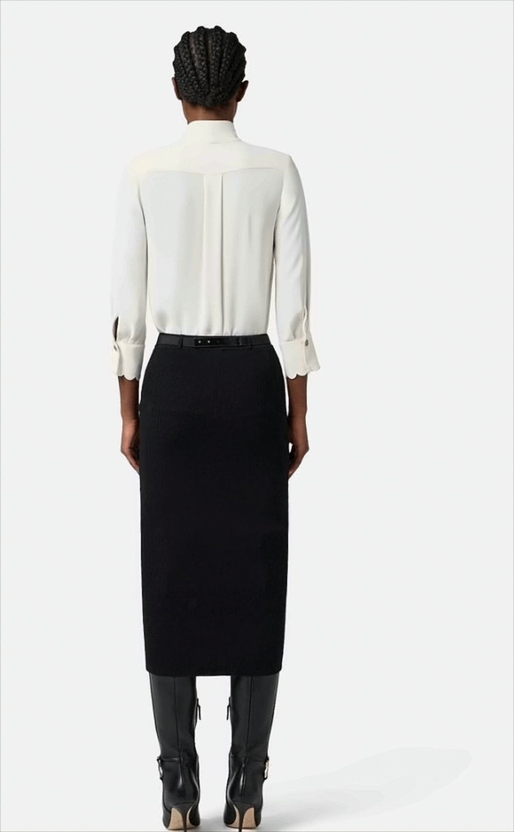 Georgette Shirt With Embroidered Sash