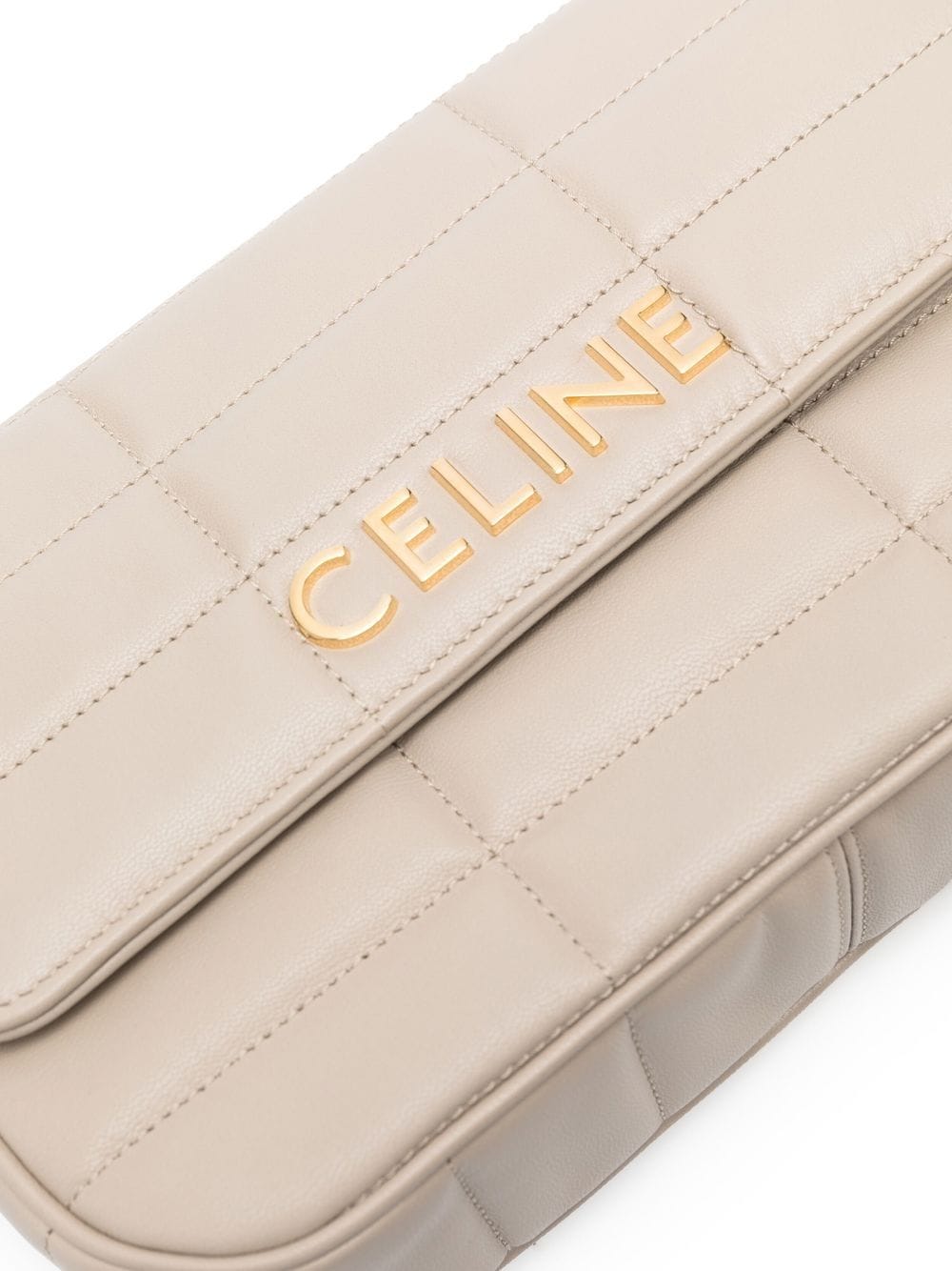 Quilted logo-plaque shoulder bag