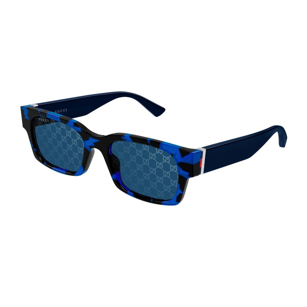 Rectangular Bold Patterned Sunglasses with Havana Design GG2084S Linea Sign