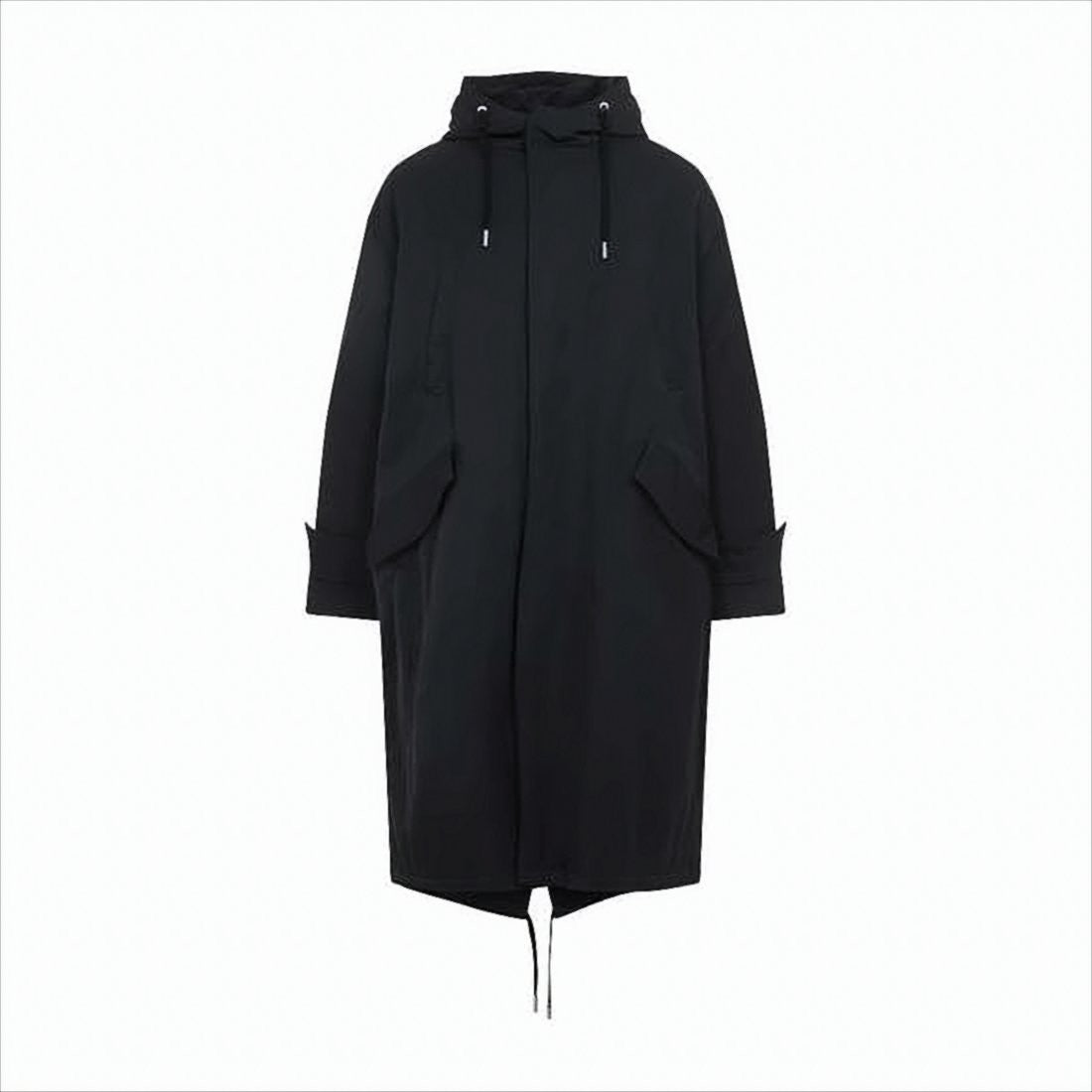 Hooded Long Padded Coat with Adjustable Features