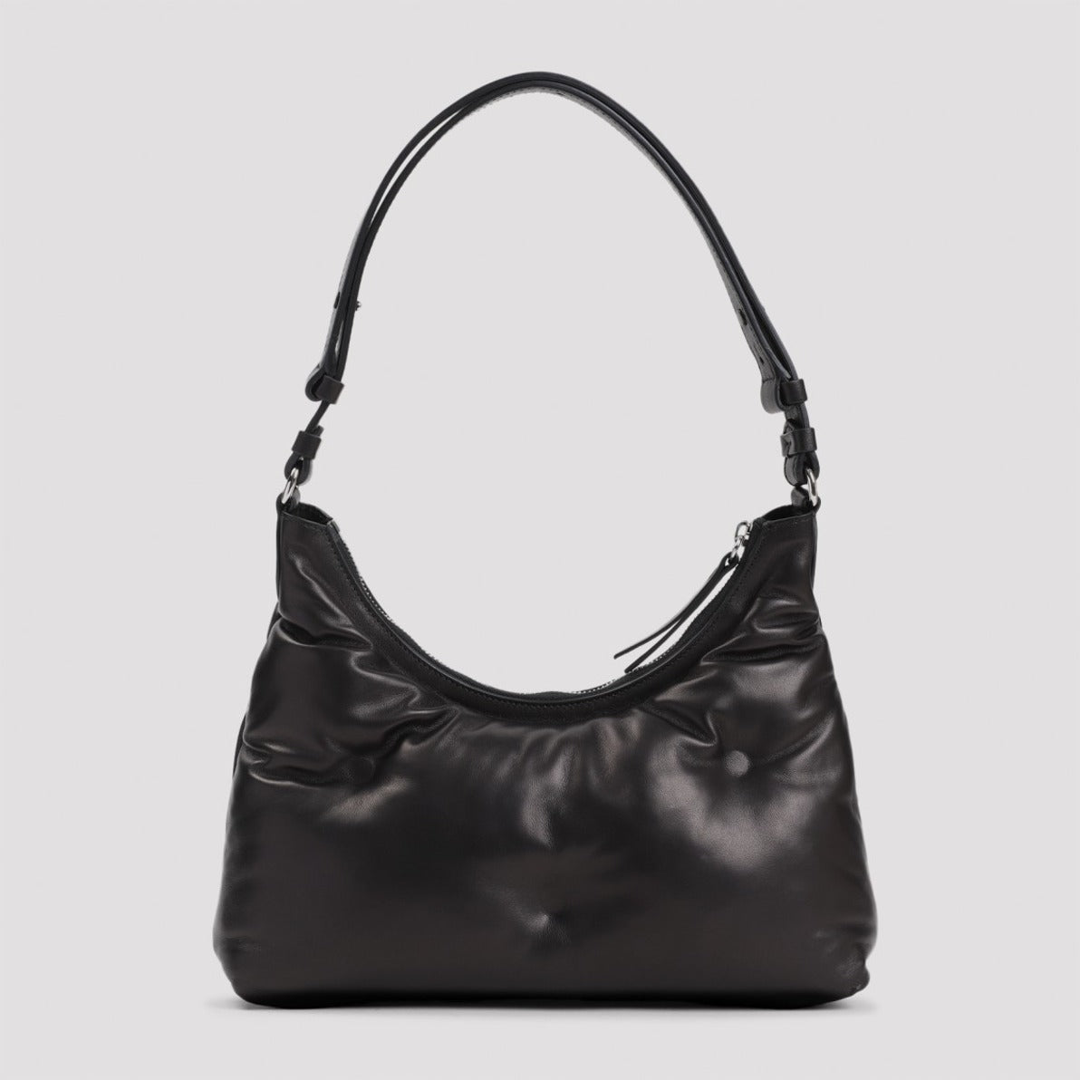 Lamb Leather Shoulder Bag With Sleek Dimensions And Functional Design
