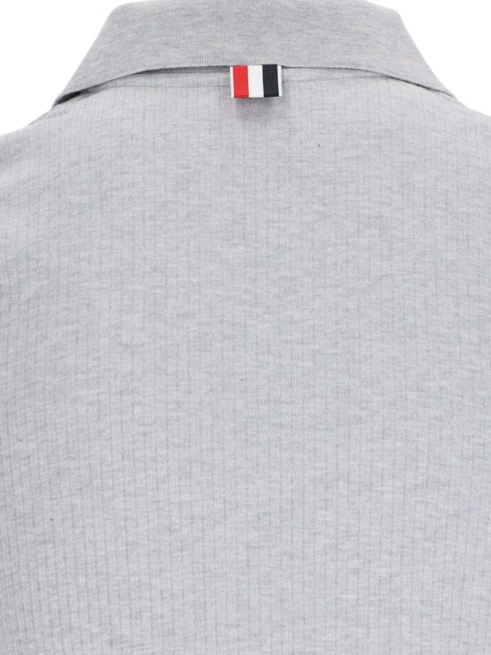 "Three Stripes" Knit Polo – Gray