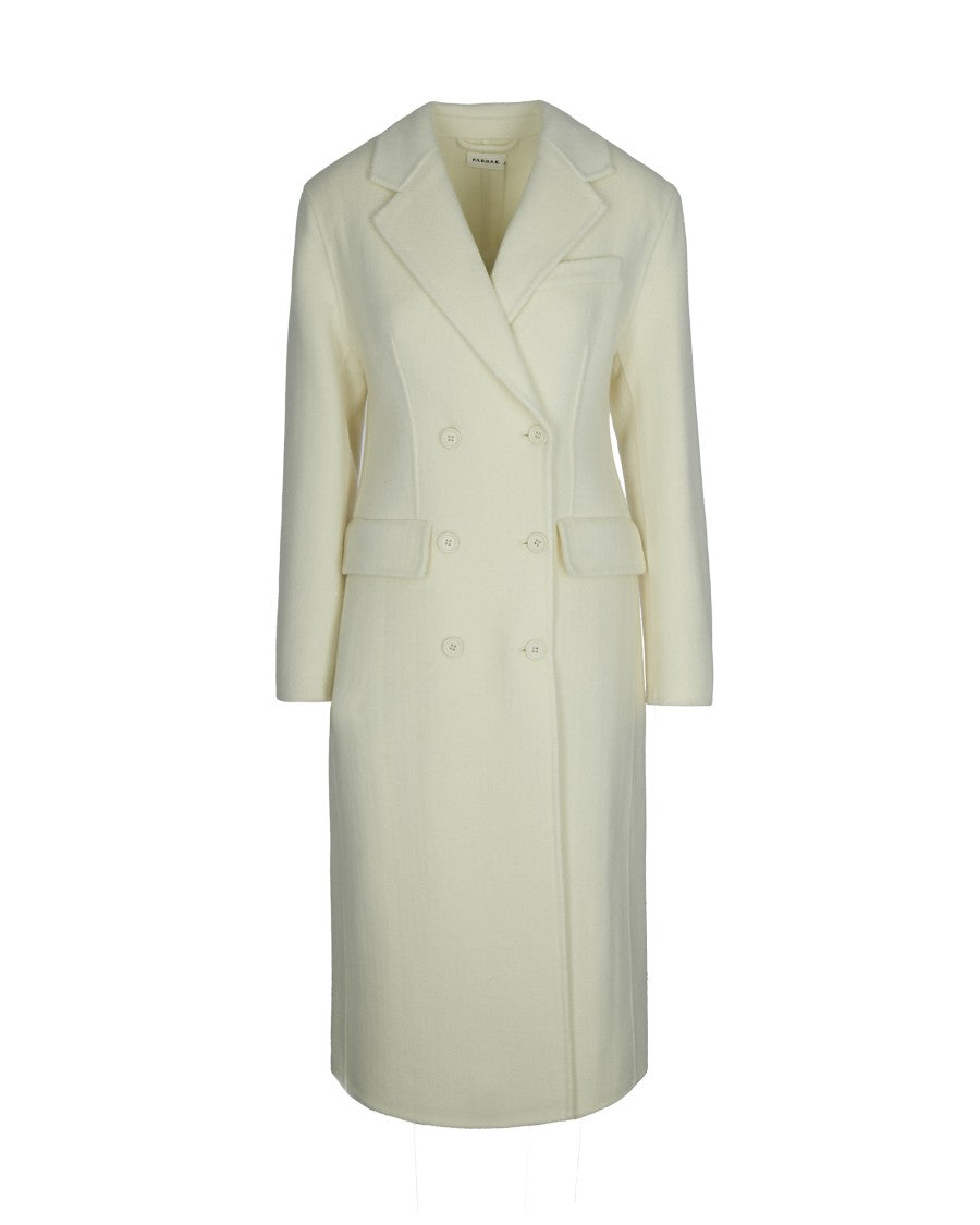 Butter Double-Breasted Coat