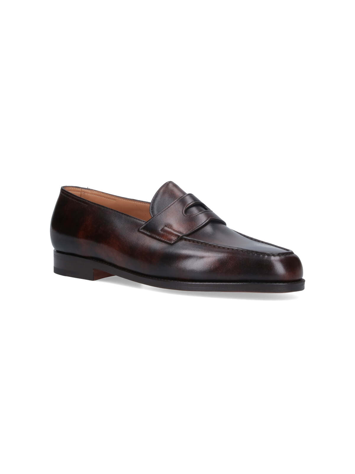 Distinguished Cut-Out Detail Brown Leather Lopez Loafers