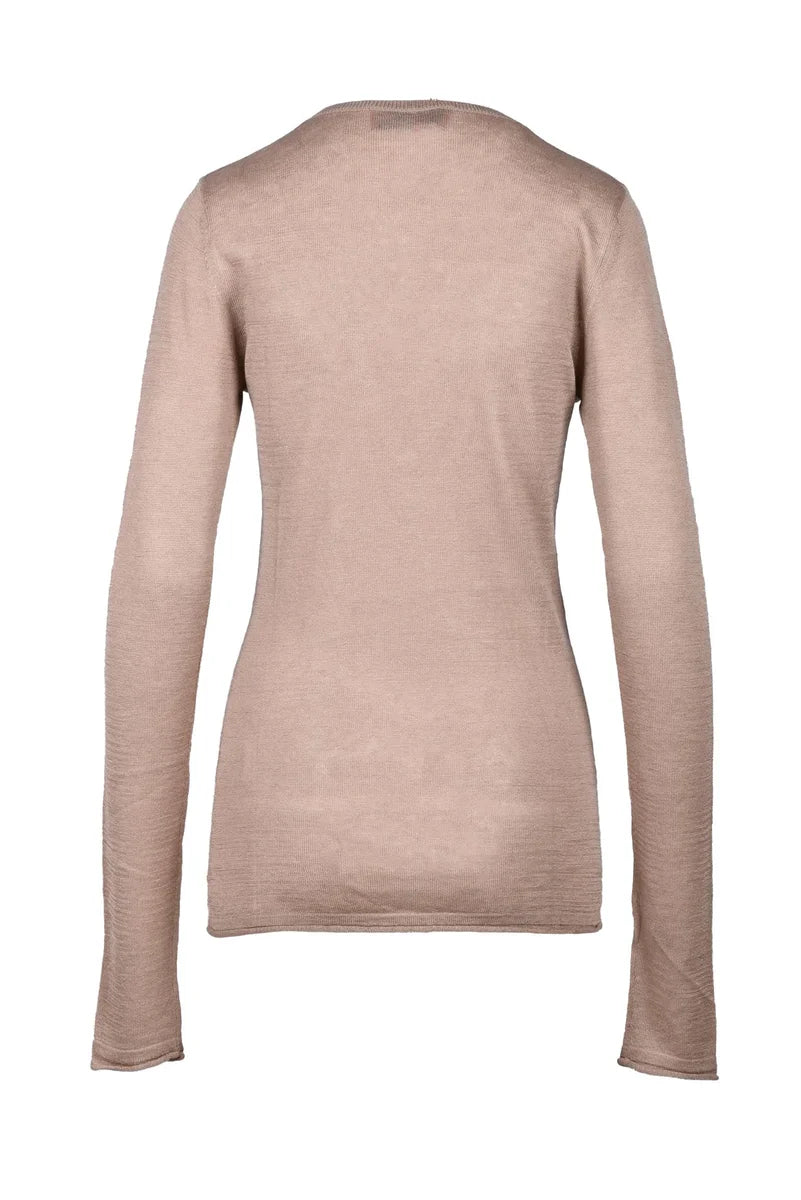 Silk/Cashmere Sweater - Taupe