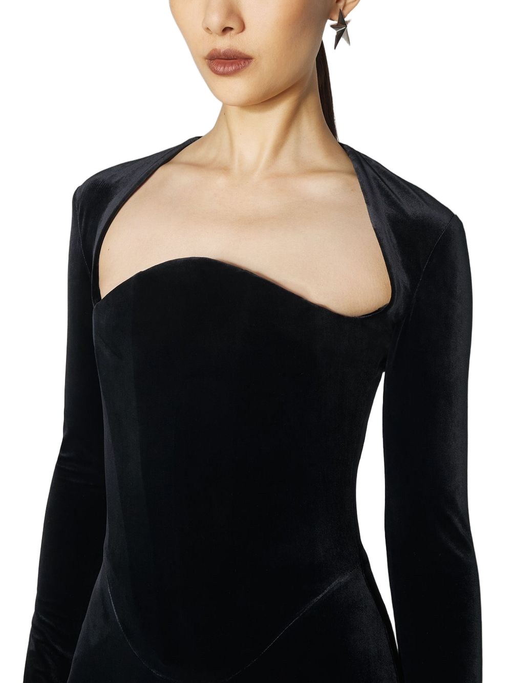 Form-Fitting Black Mini Dress