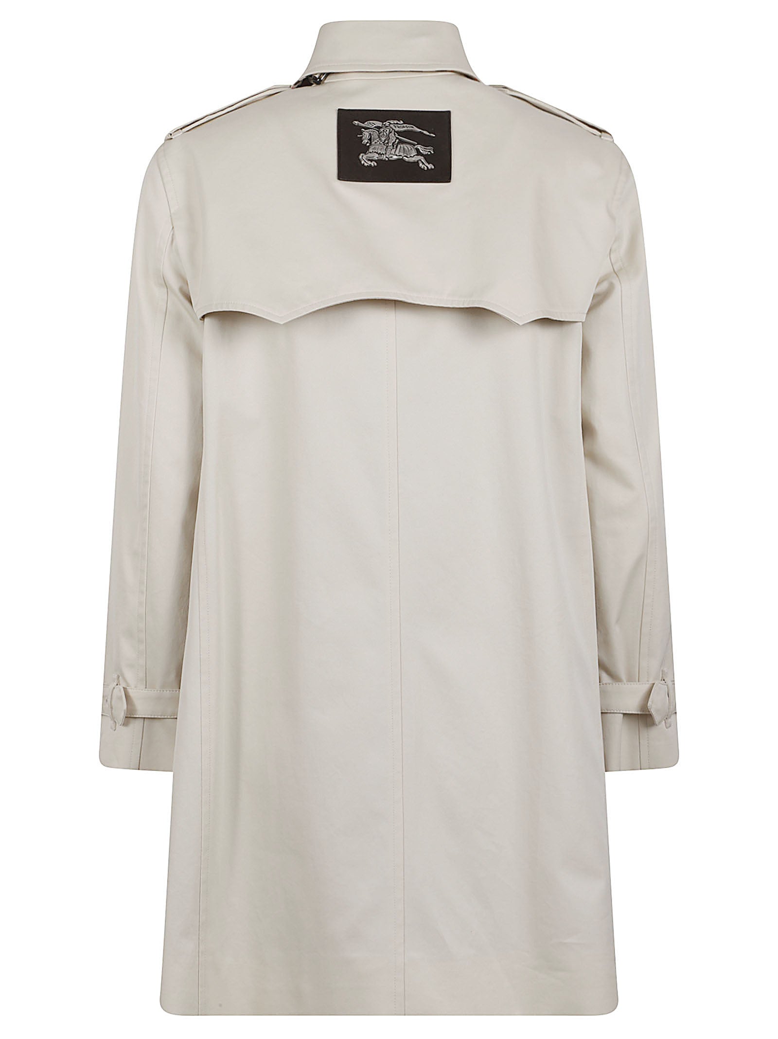 Double-Breasted Cotton Coat with Tortoiseshell Buttons