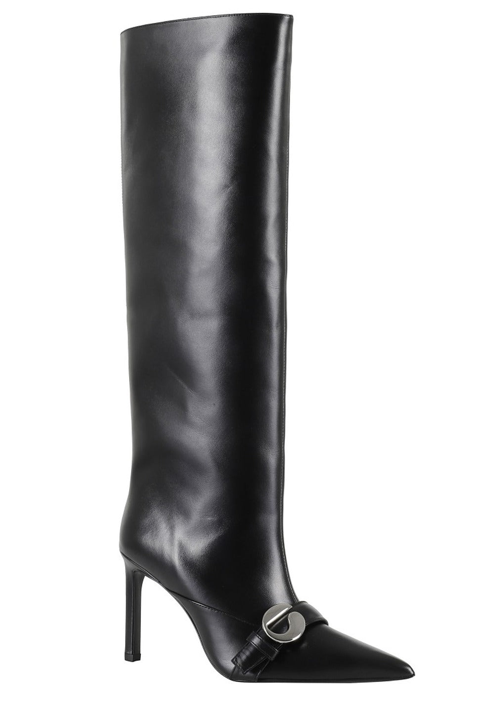 Mid-Calf Leather Belt Boot