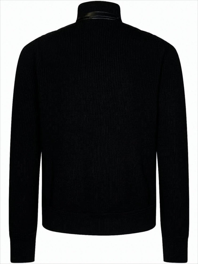 Zip-Up Knit with Quilted Front Panel