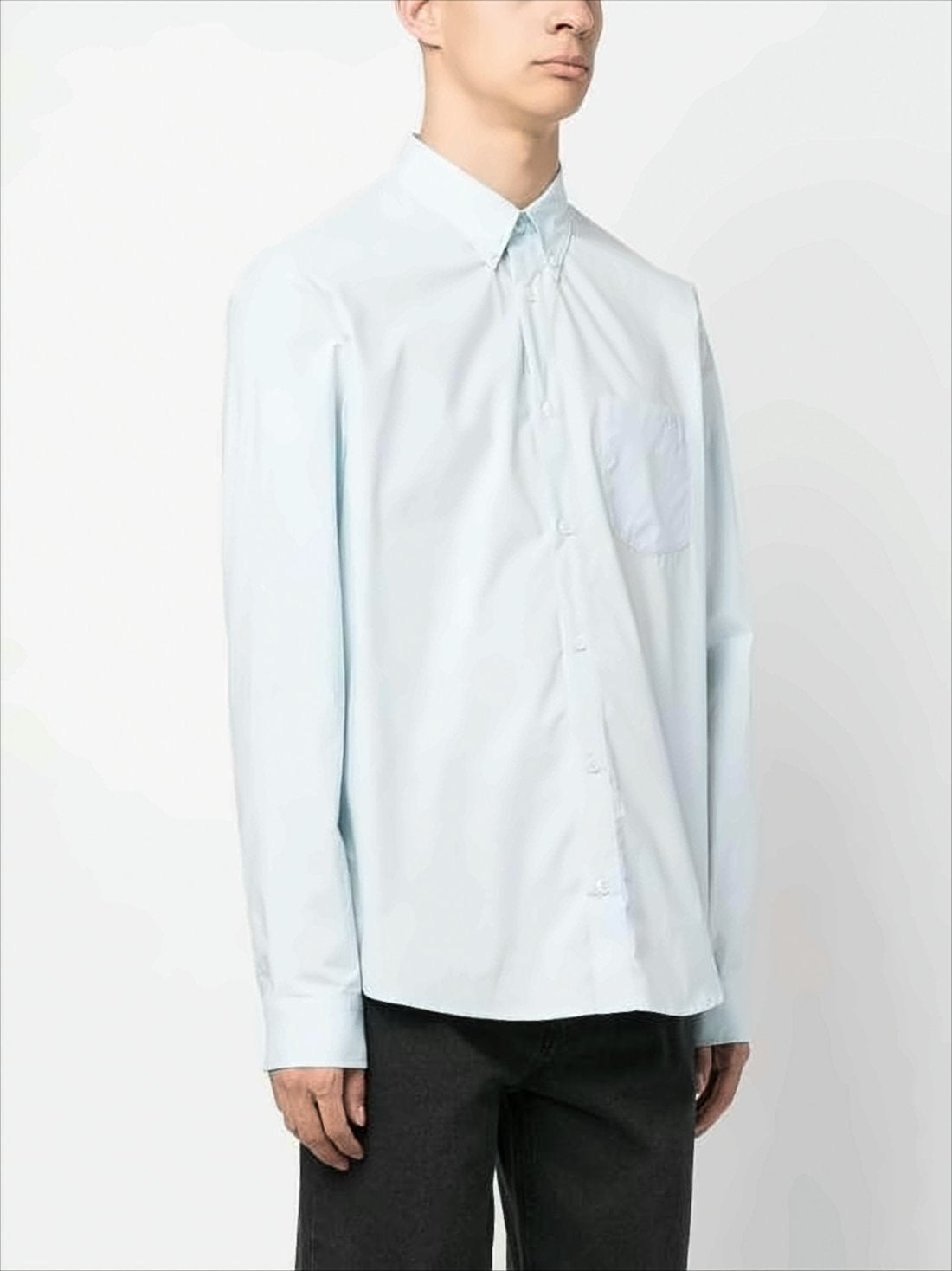 Long-Sleeve Casual Shirt with Classic Collar