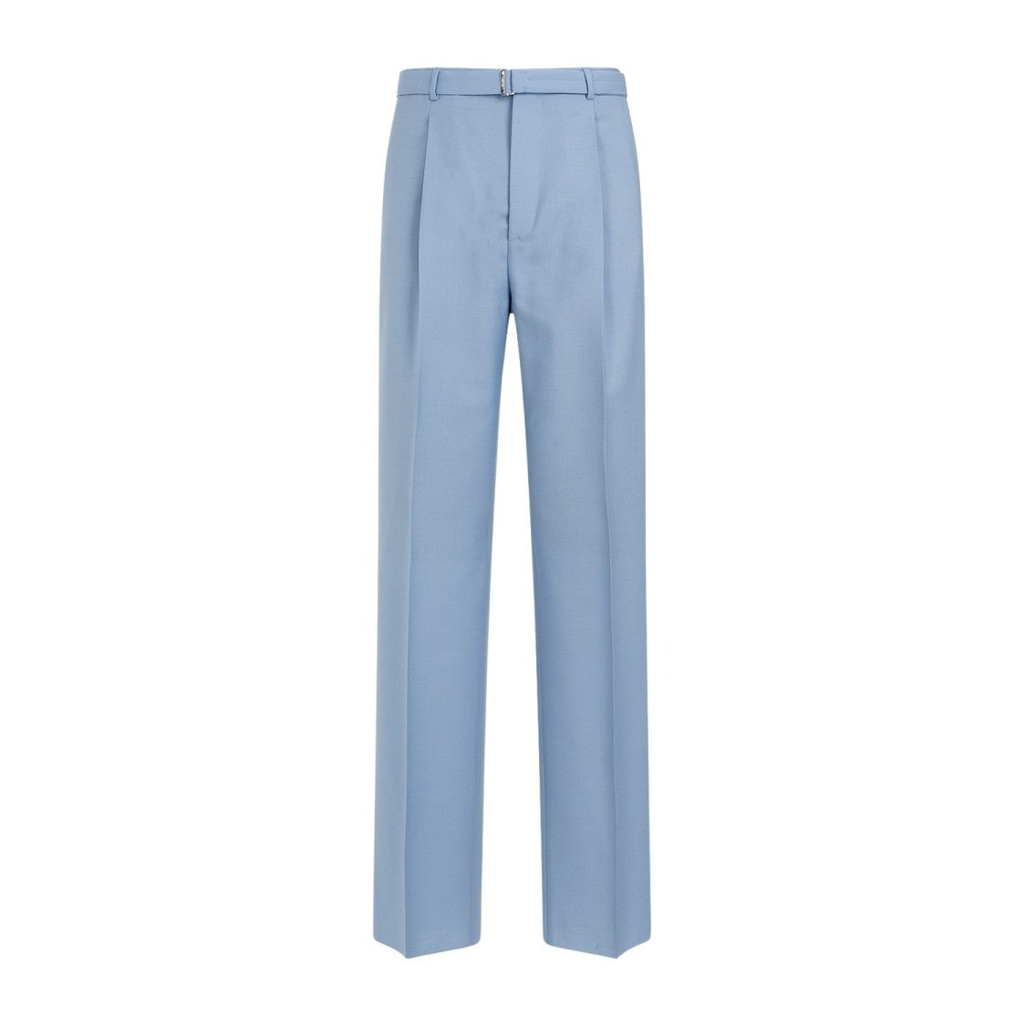 Blue Fog Virgin Wool Leg Trousers