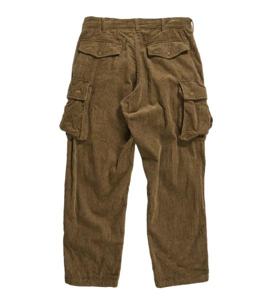 Straight Pants with Textured Corduroy Fabric