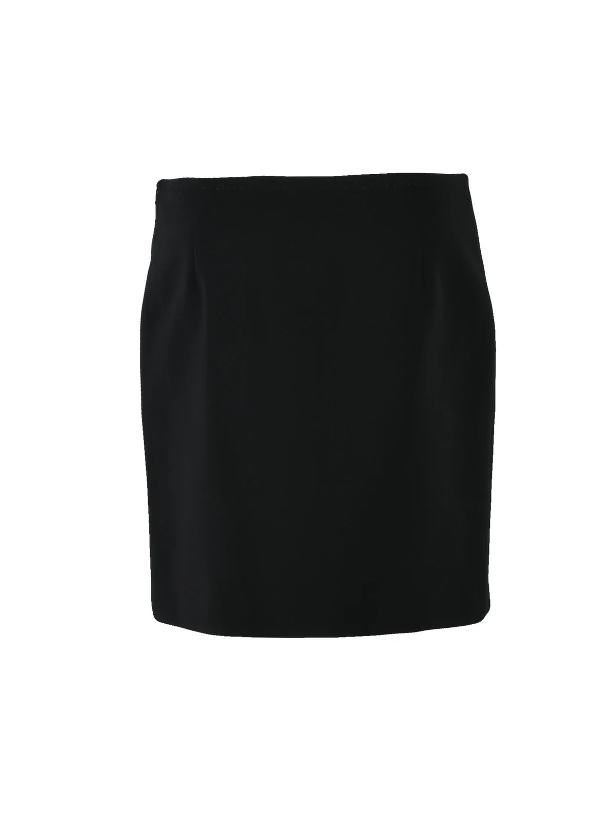 Black Triacetate Polyester Women Mini Skirt