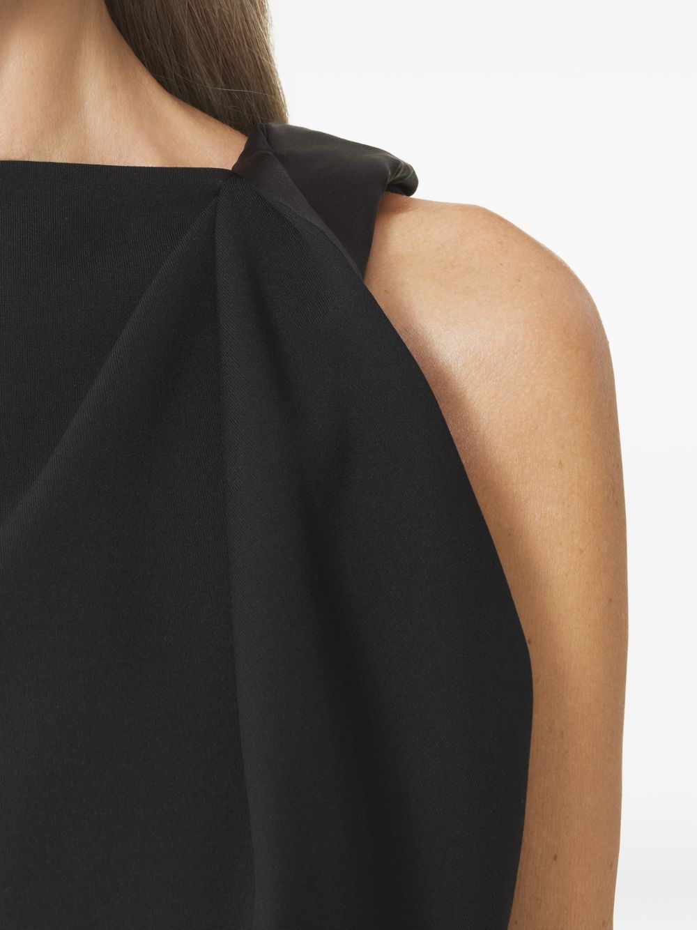 Open Back Midi Dress with Satin Detail