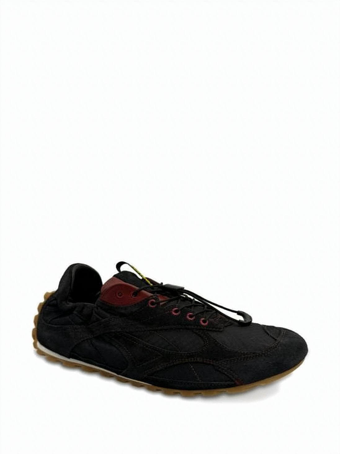 Low-Profile Calf Leather and Polyester Sneakers