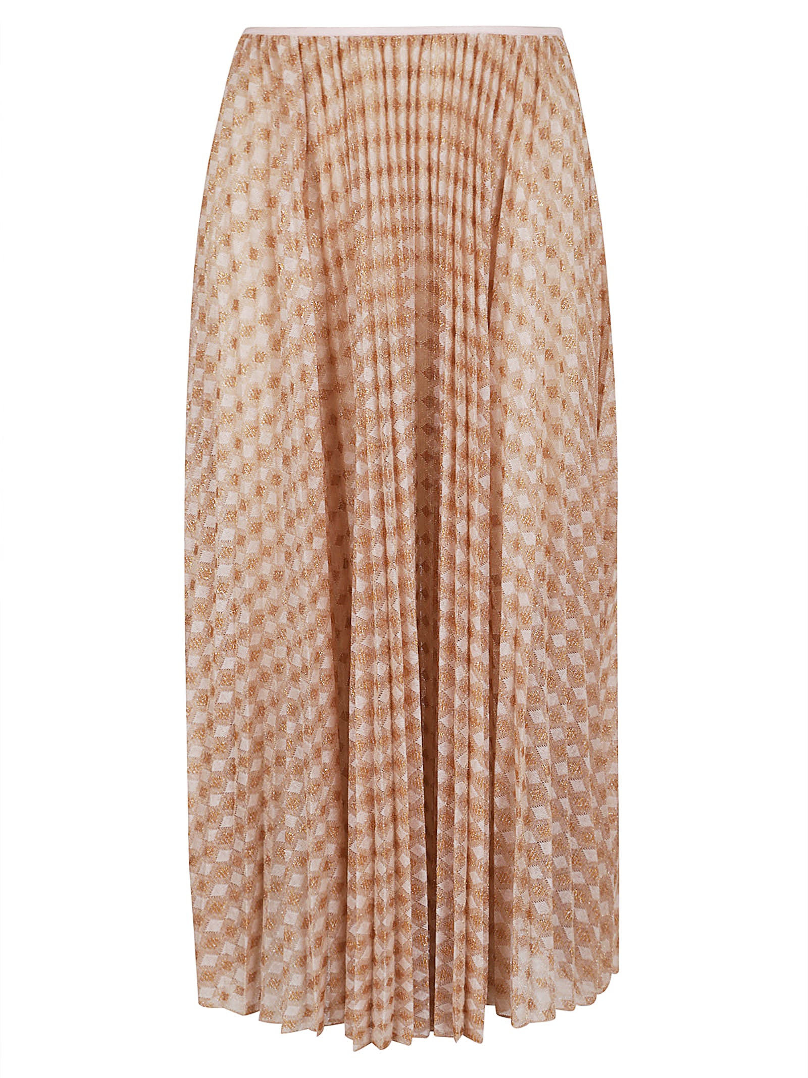 Pleated Midi Skirt With Delicate Shimmer