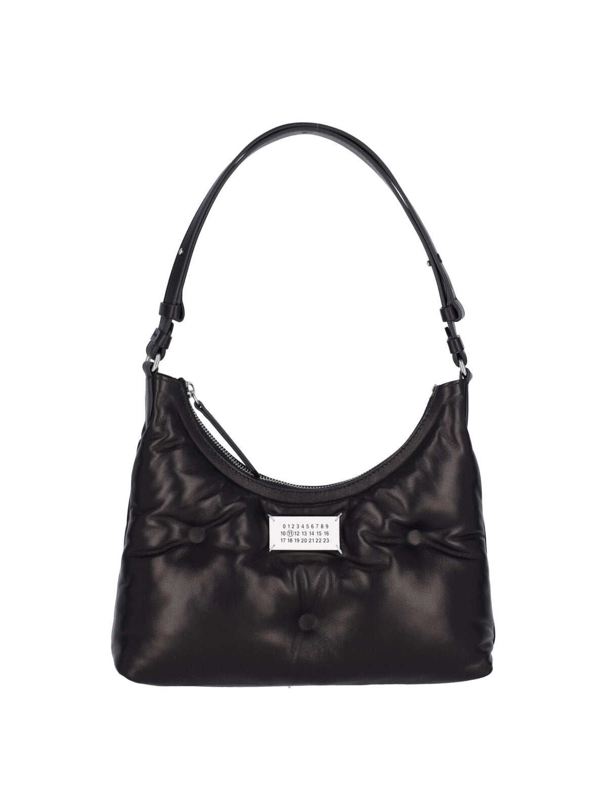 Quilted Black Lamb Leather Shoulder Bag