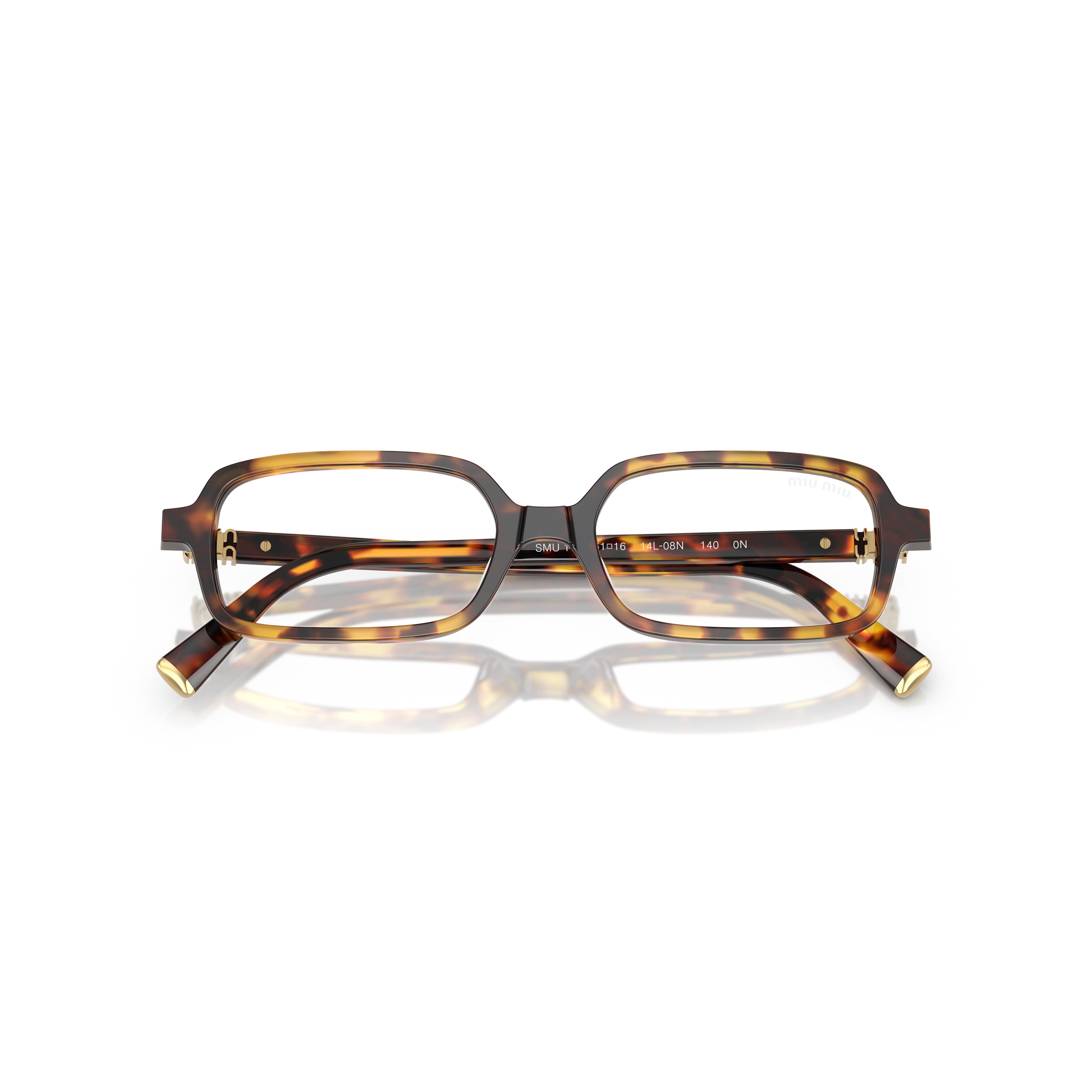0mu 11zs Rectangular Tortoiseshell Acetate Eyeglasses