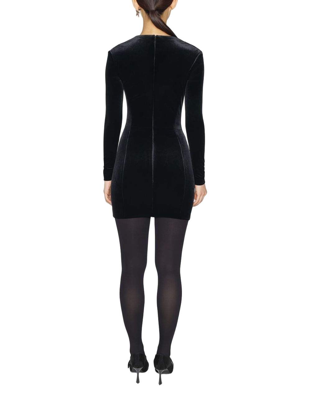 Form-Fitting Black Mini Dress