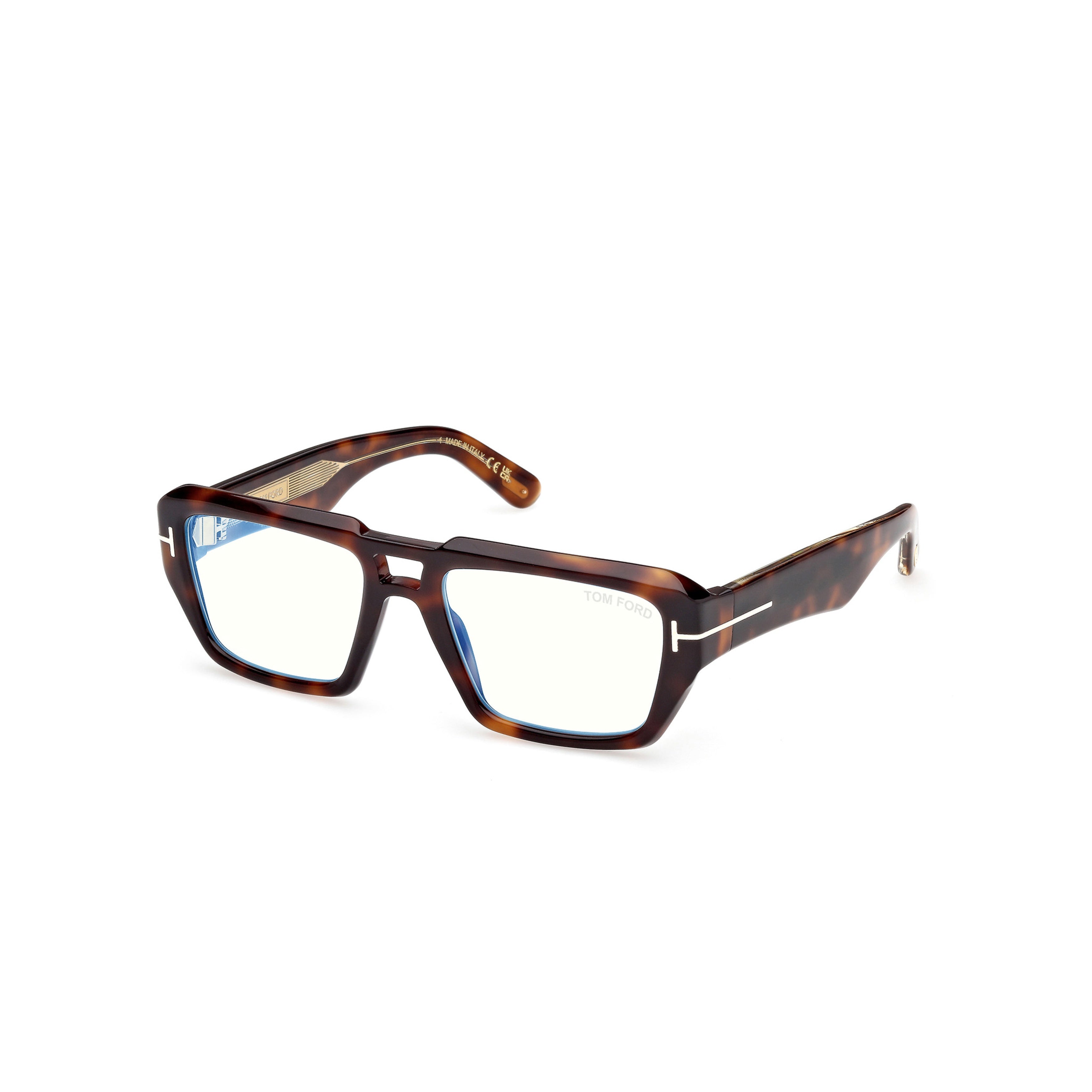 Ft6077-B Oversized Square Tortoiseshell Eyeglasses