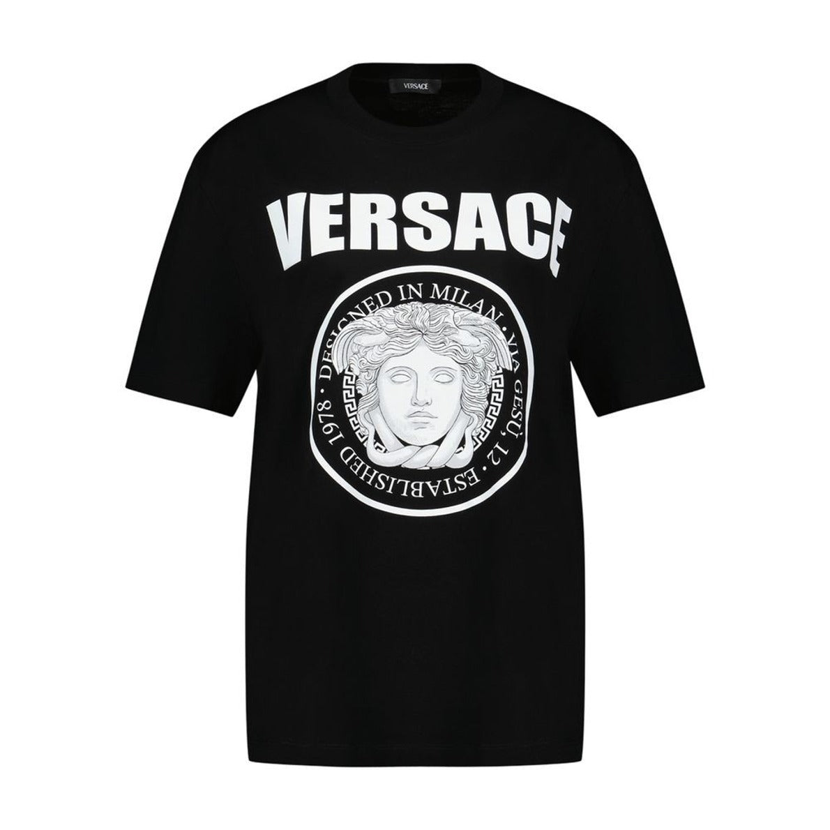 T-shirt z Meduzą Rock - Versace - Bawełna - Czarny