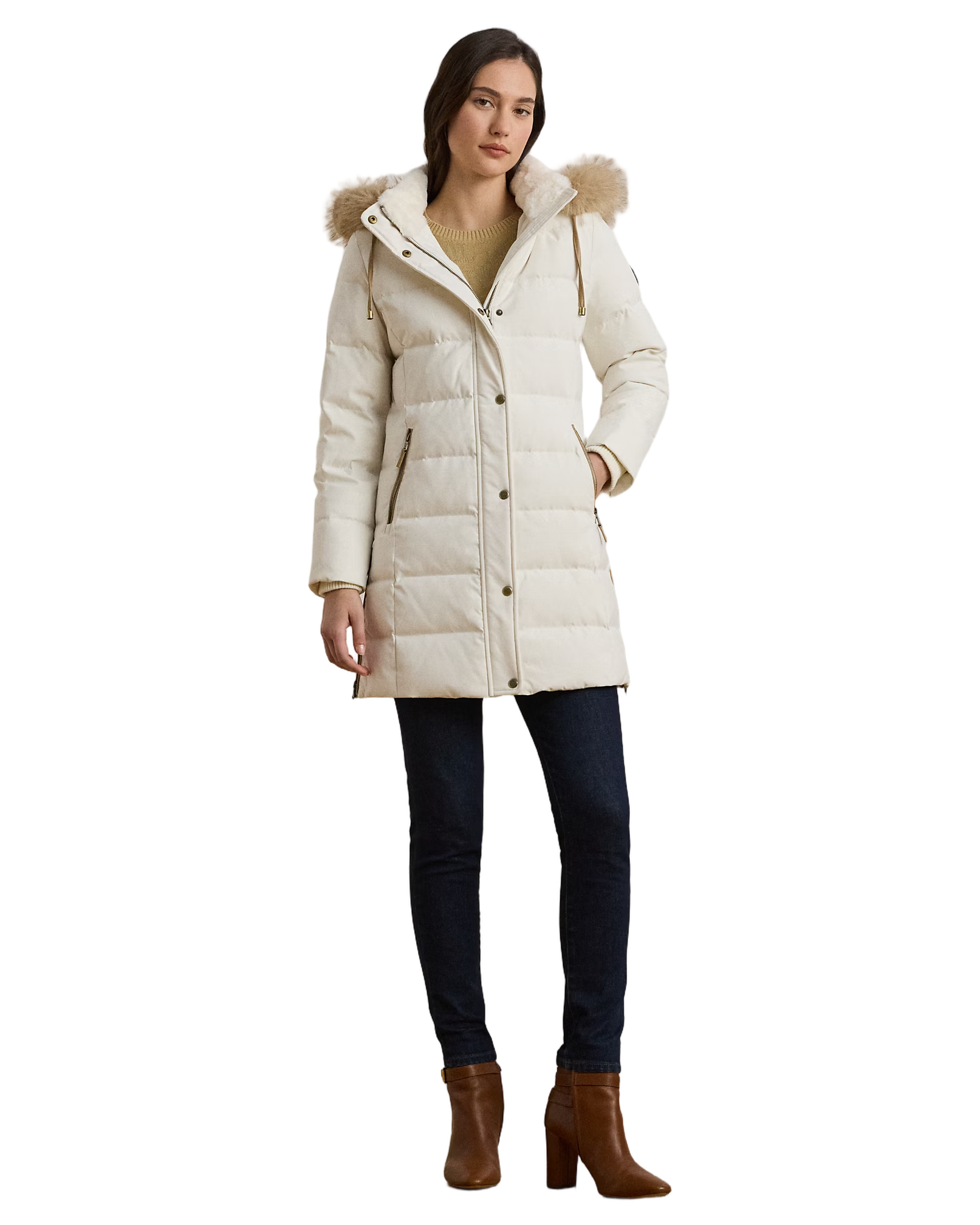 Insulated Coat With High Collar