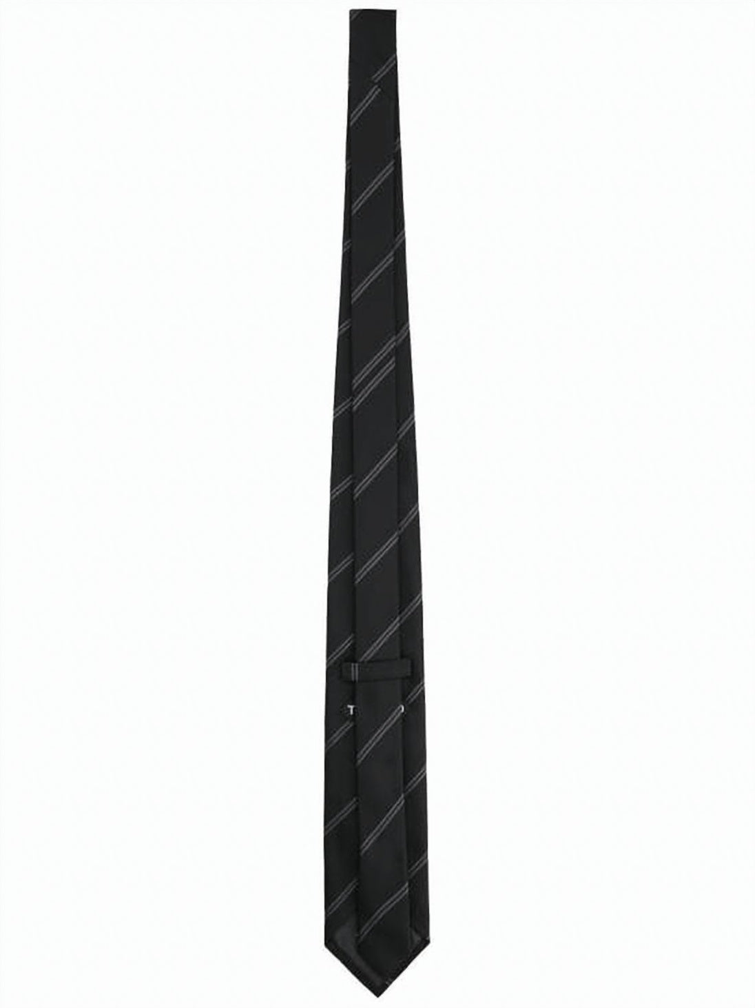Silk Necktie With Diagonal Stripe Pattern