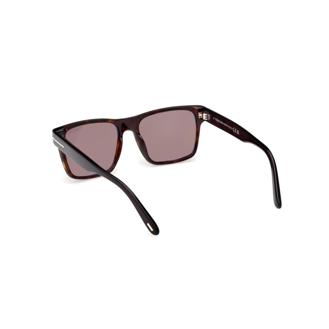 Ft1205 Rectangular Tortoiseshell Acetate Sunglasses