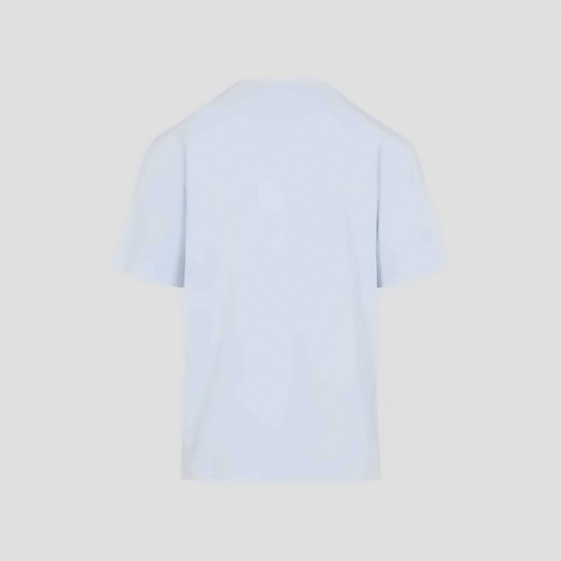 White Cotton T-Shirt with Logo Patch