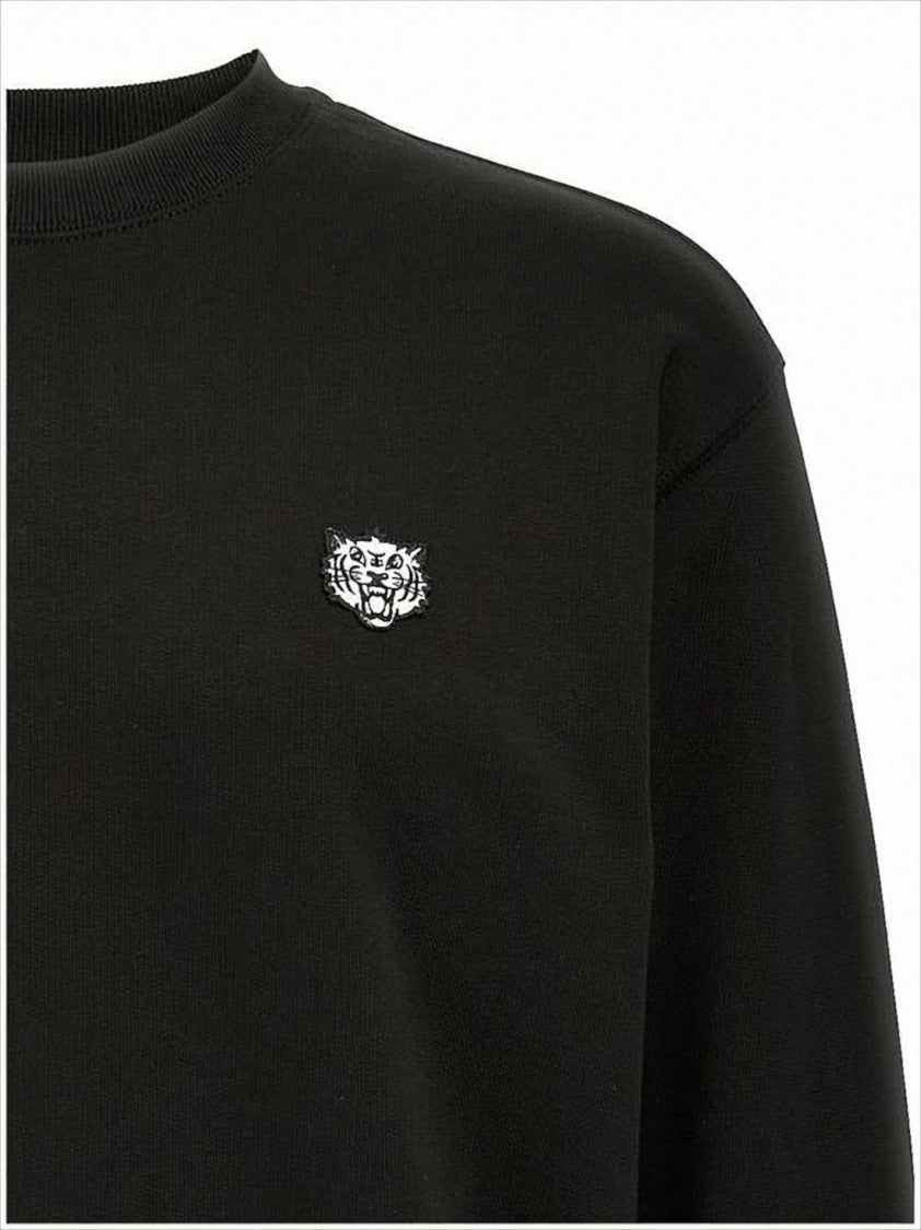 Long-Sleeve Sweatshirt With Embroidered Tiger Emblem