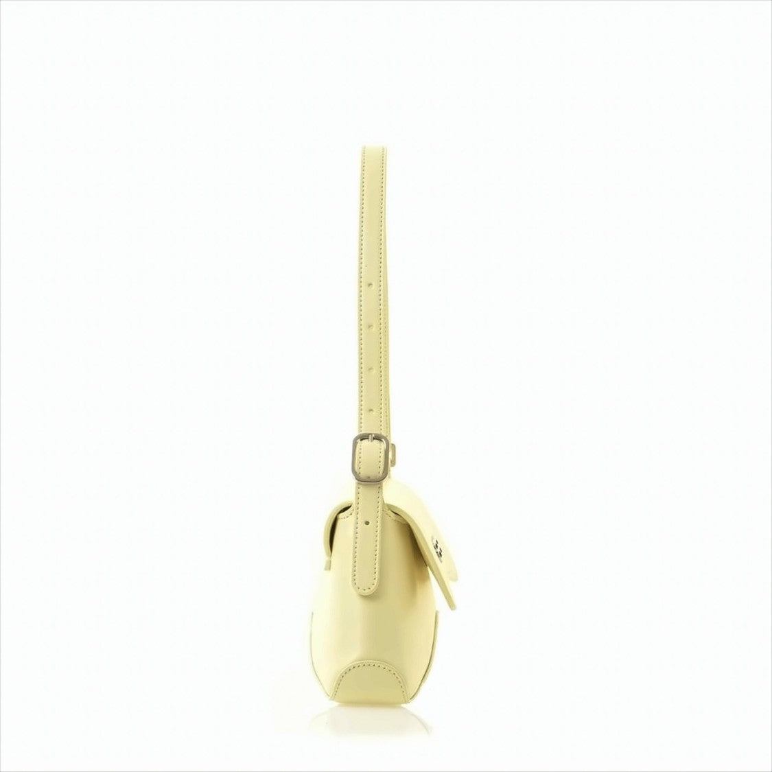 Structured Flap Bag with Aged-Silver Hardware